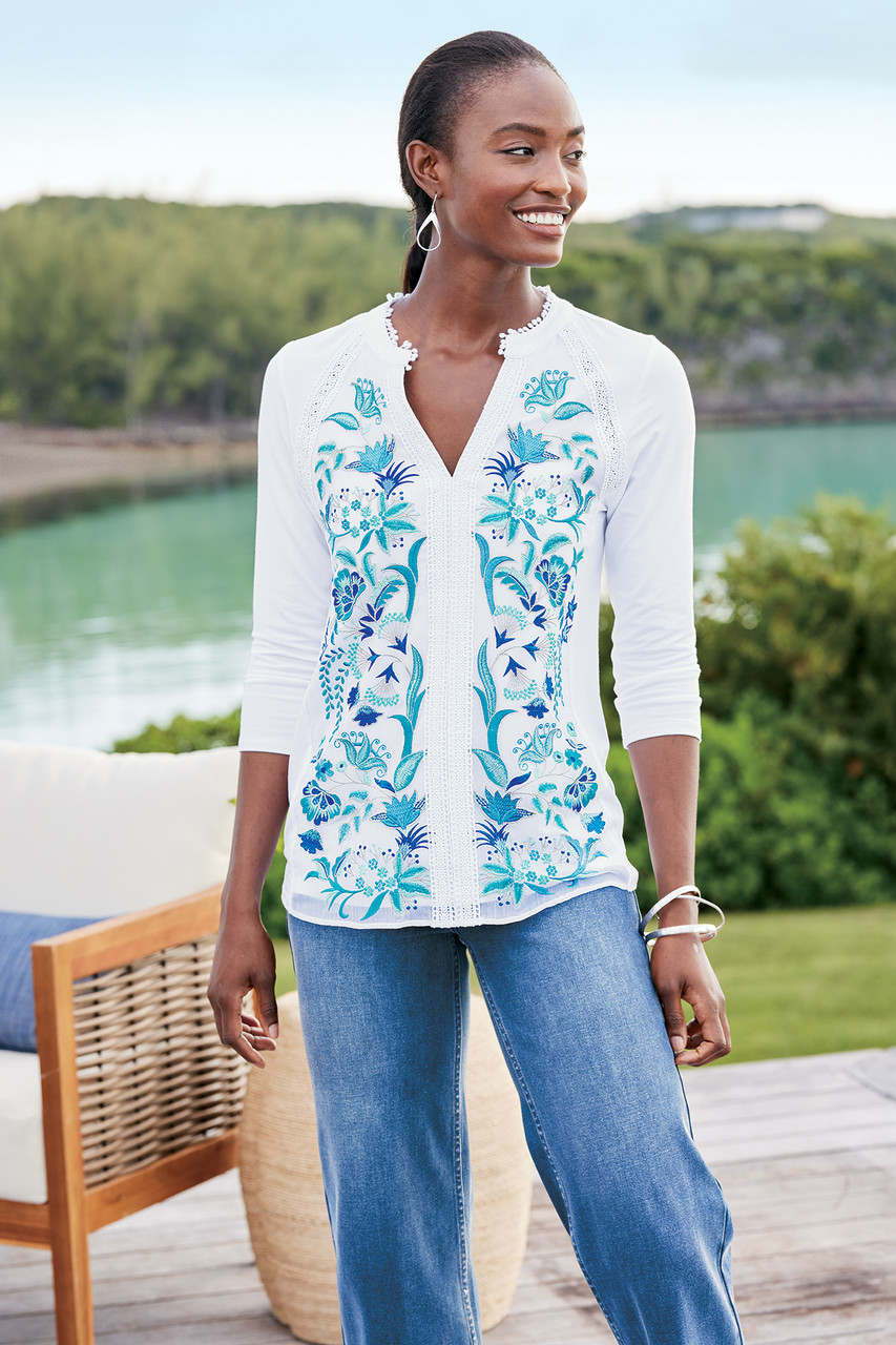 Delsie Embroidered Top   2244