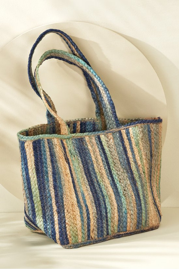 Ombre Elodie Braided Jute Tote
