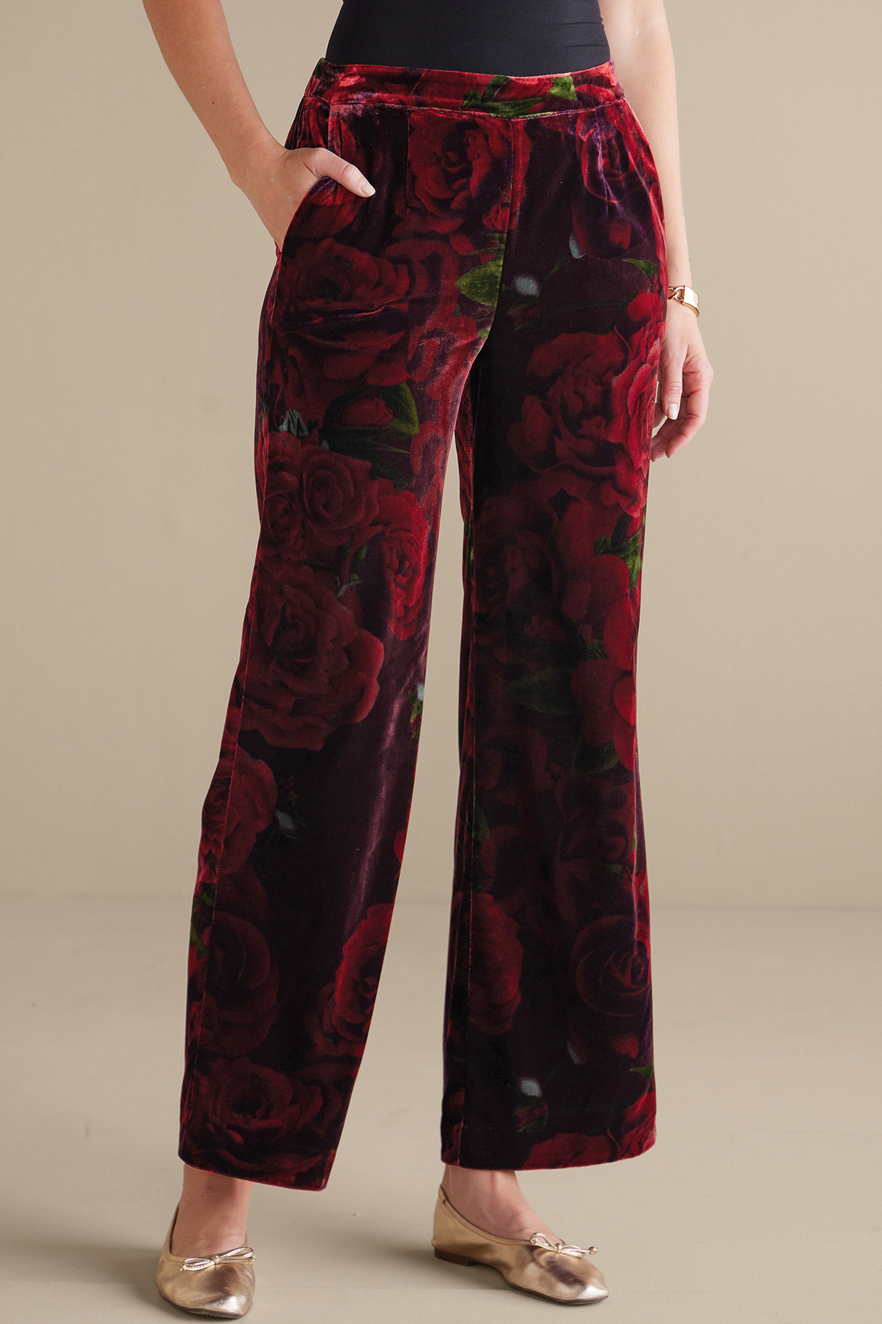 Aria Velvet Wide Leg Pants