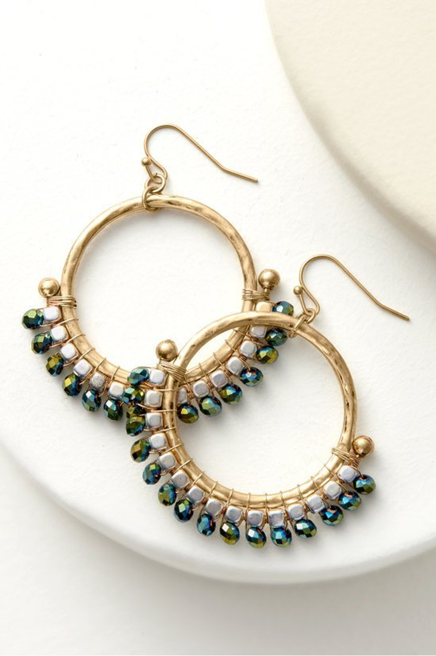 Phoebe Beads Hoop Earrings