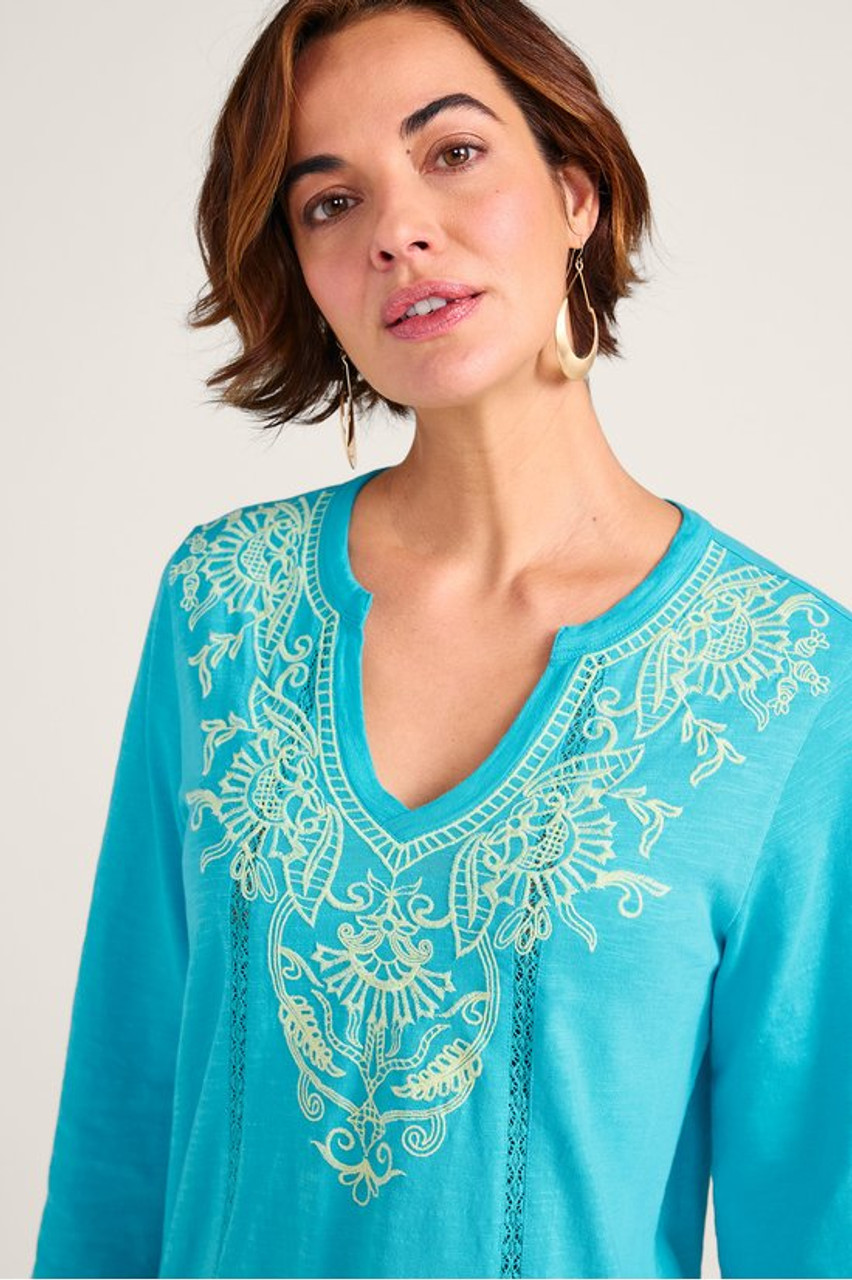 Nura Embroidered Knit Tunic