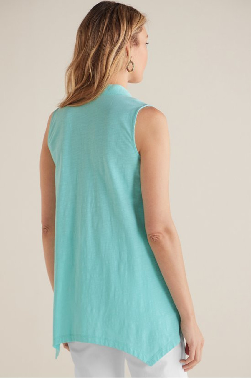 Danielle Button Sleeveless Tunic1253