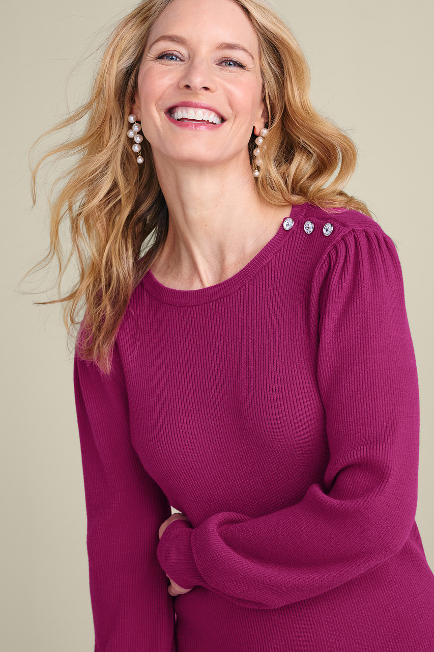 Tyla Button Shoulder Sweater