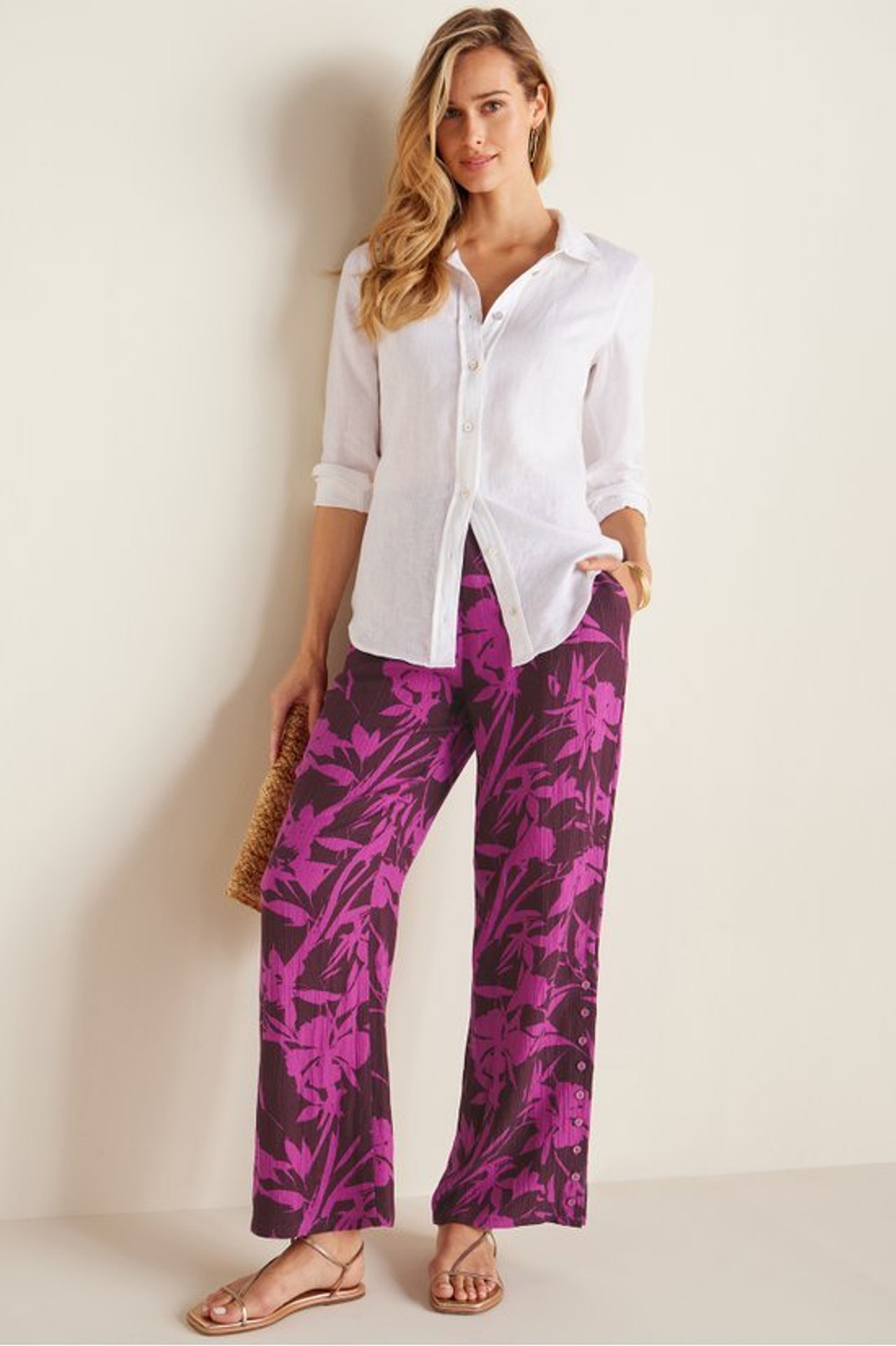 Oceo Gauze Wide-Leg Pants1474