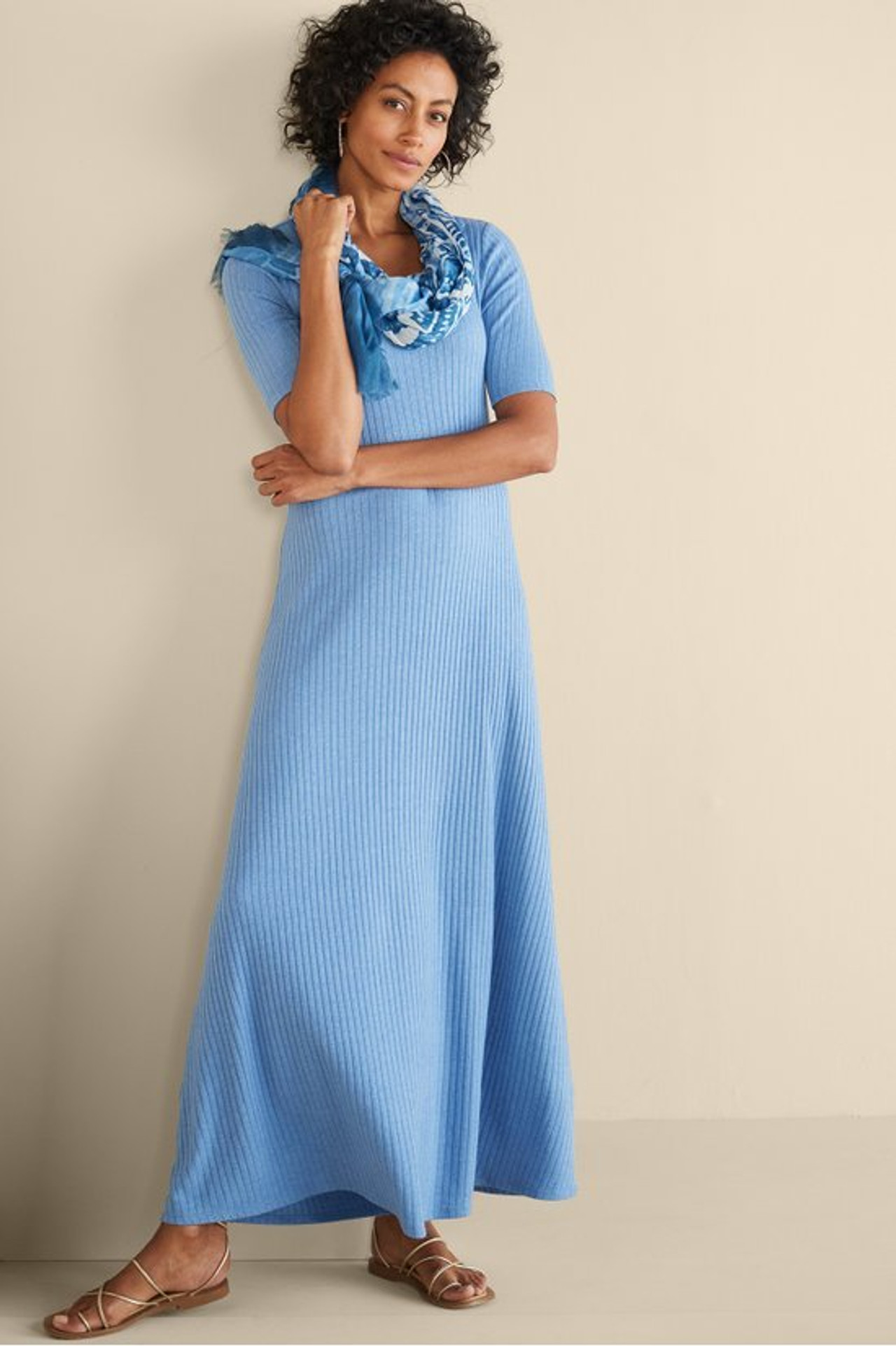 Textured Short Sleeve Santiago Dress