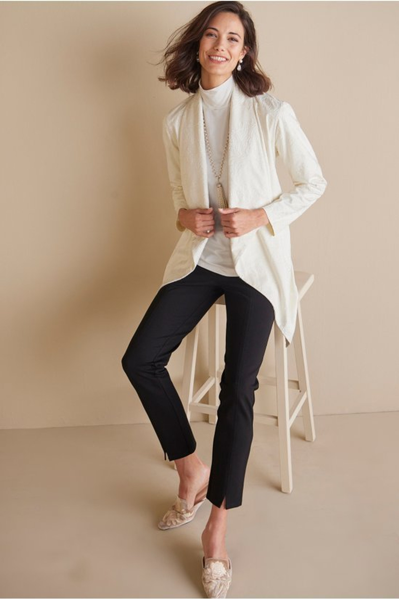 Shape Drape Faux Suede Jacket