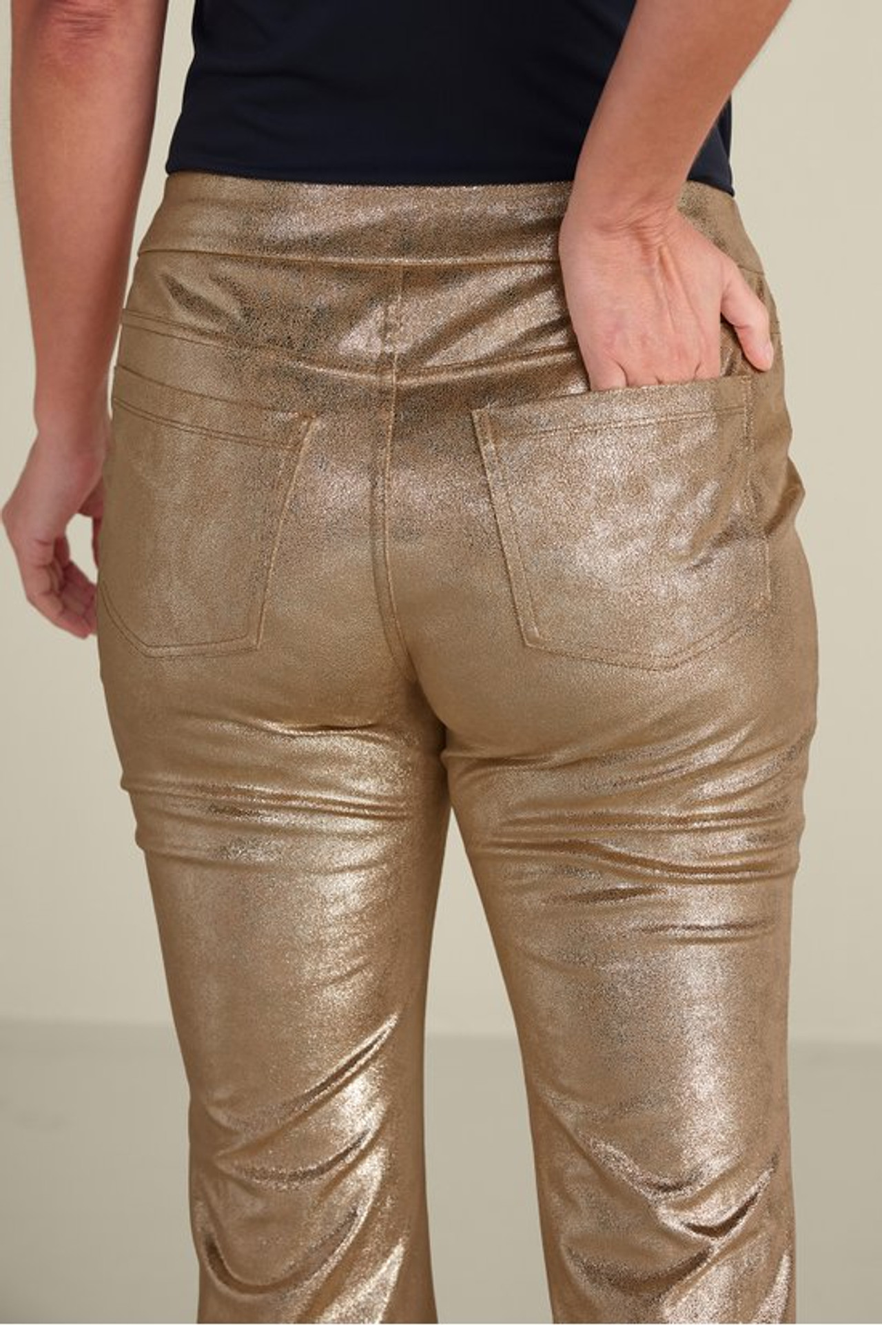 Faux Suede Bootcut Pants   2226