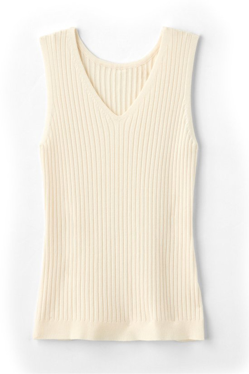 SoftEssential™ Ribbed Sweater Tank   2242