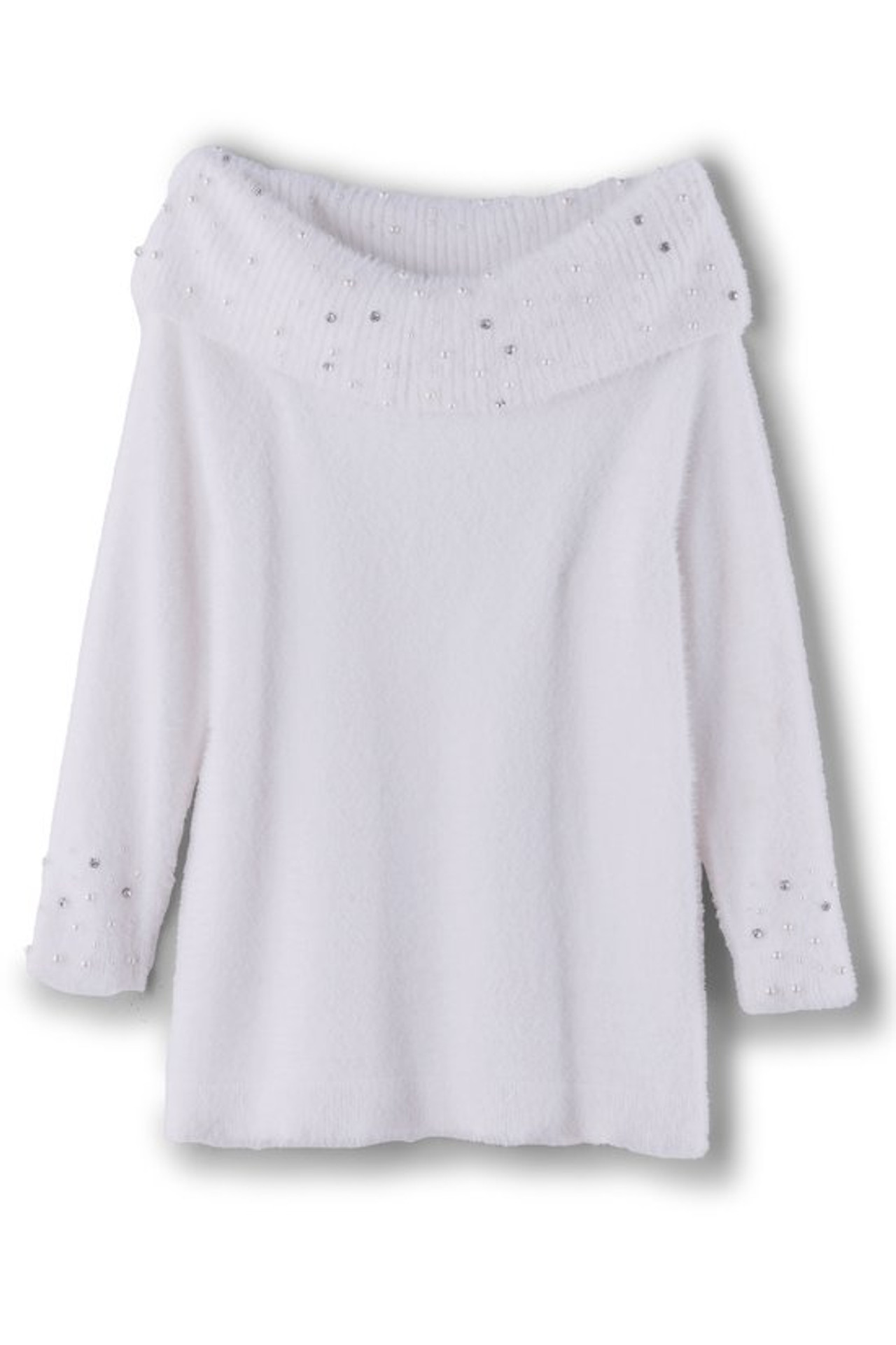Christina Embellished Cowl Neck Sweater Tunic
