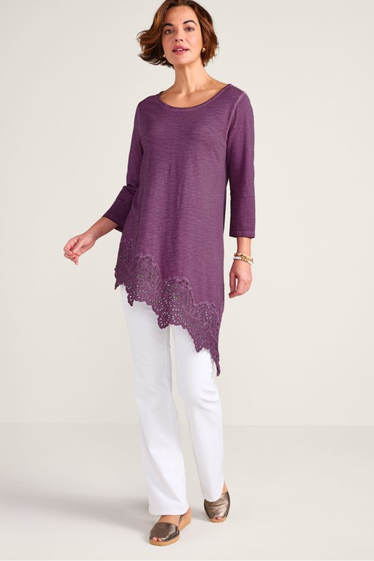 Ayesha Lace Trim Tunic