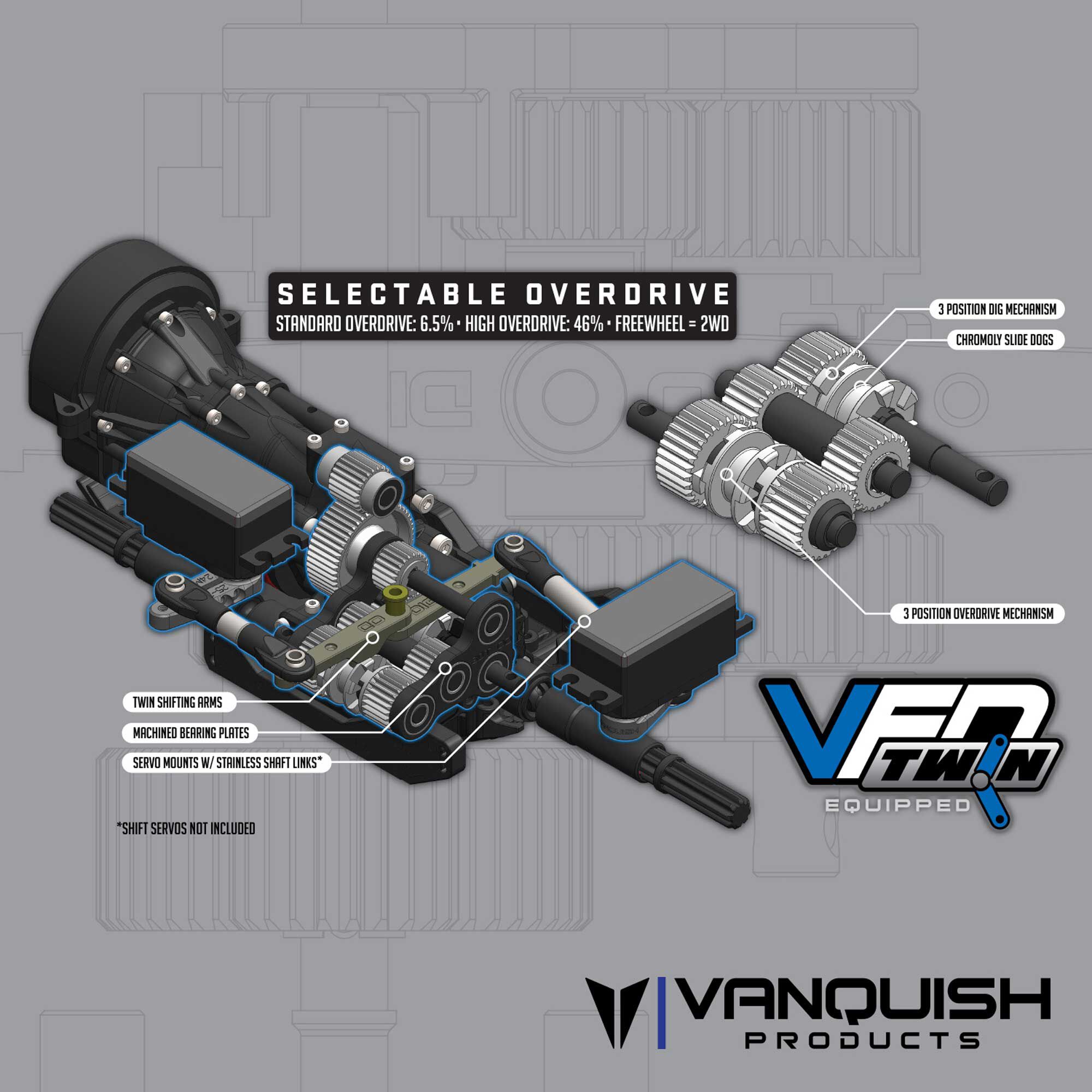 Vanquish Products 1/10 VS4-10 Phoenix Rock Crawler RTR, Grey