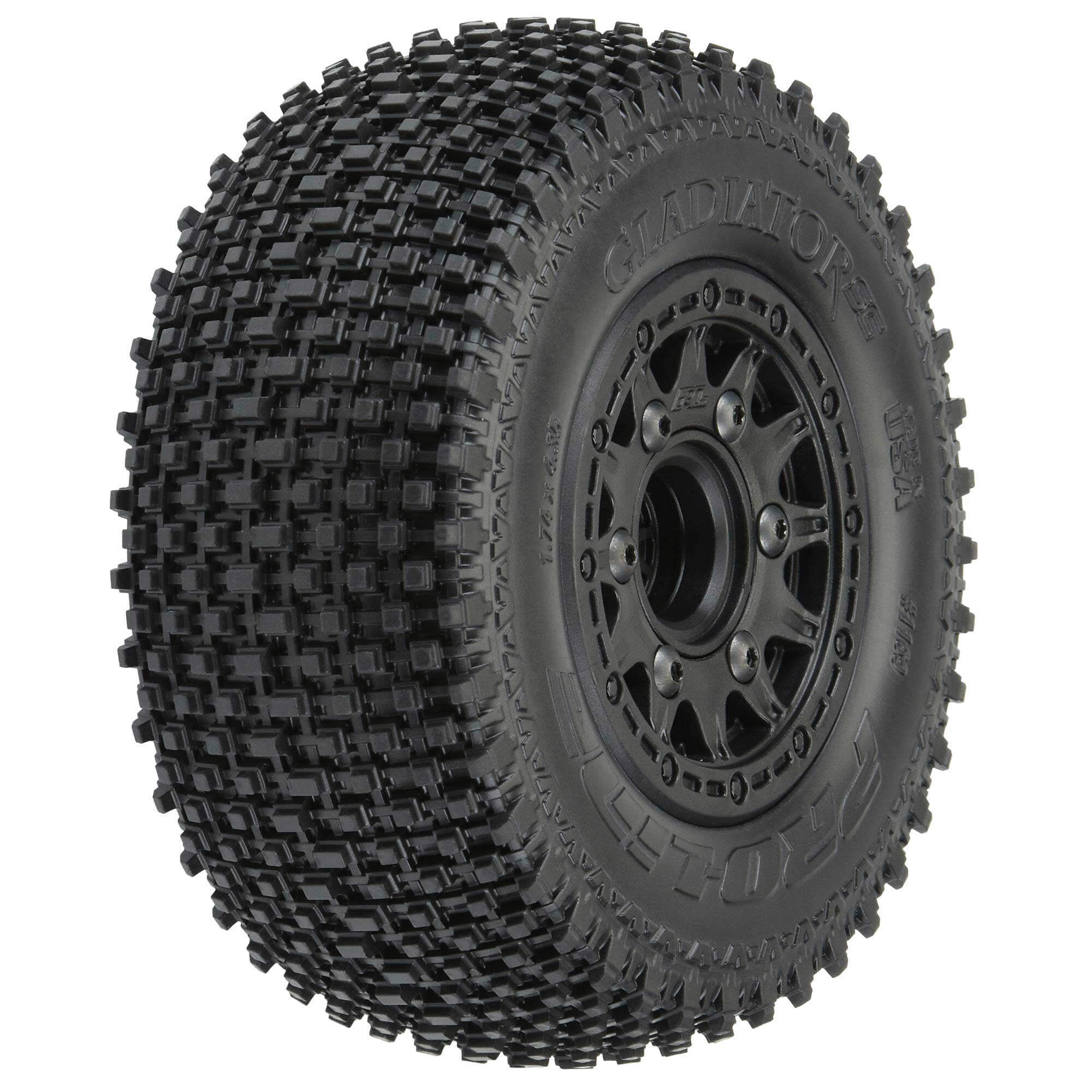 Pro-Line Racing 1/10 Gladiator M2 Front/Rear 2.2"/3.0" SC Mounted 12mm Blk Raid (2)