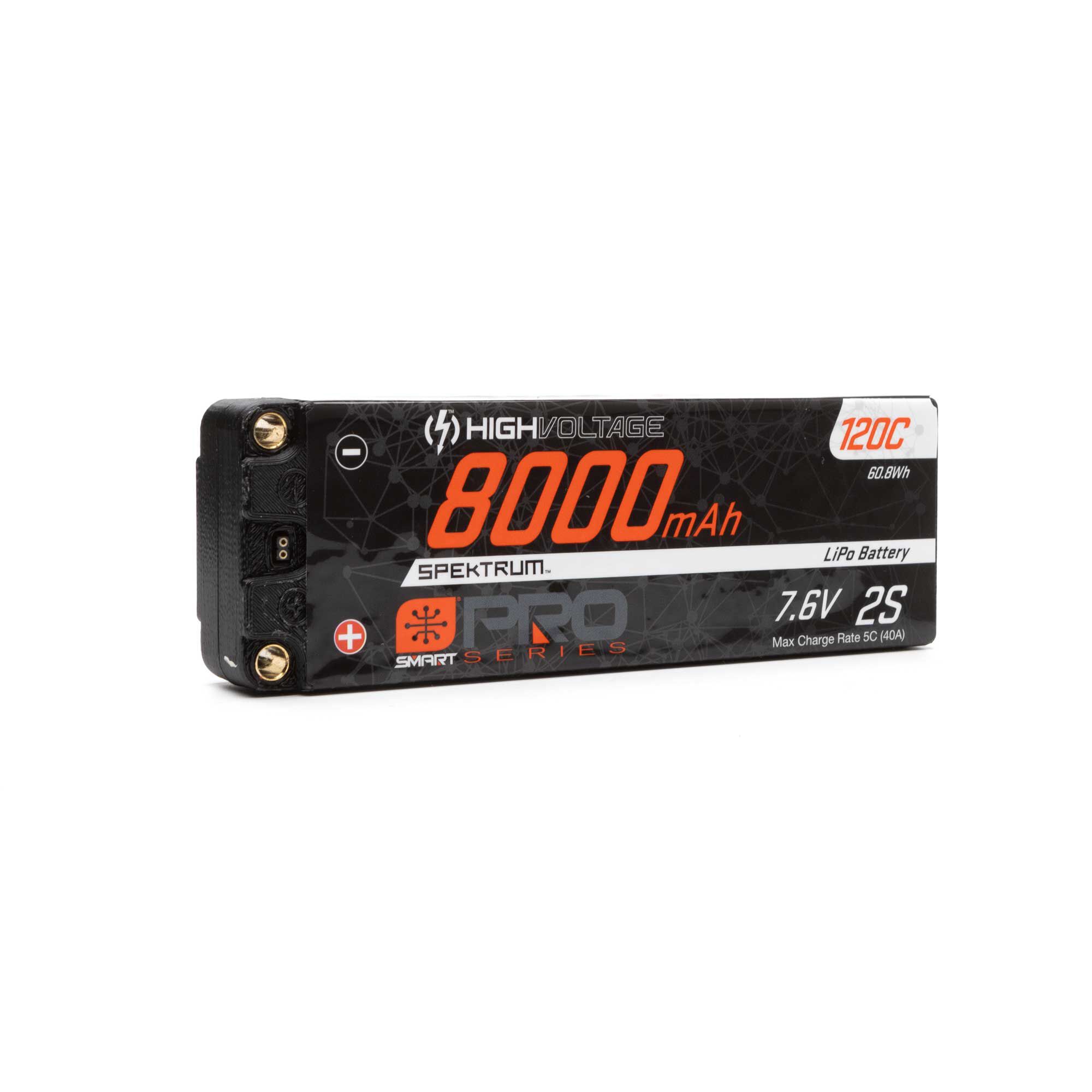Spektrum Accessories 7.6V 8000mAh 2S 120C Smart Pro Race Hardcase LiHV Battery: Tubes, 5mm
