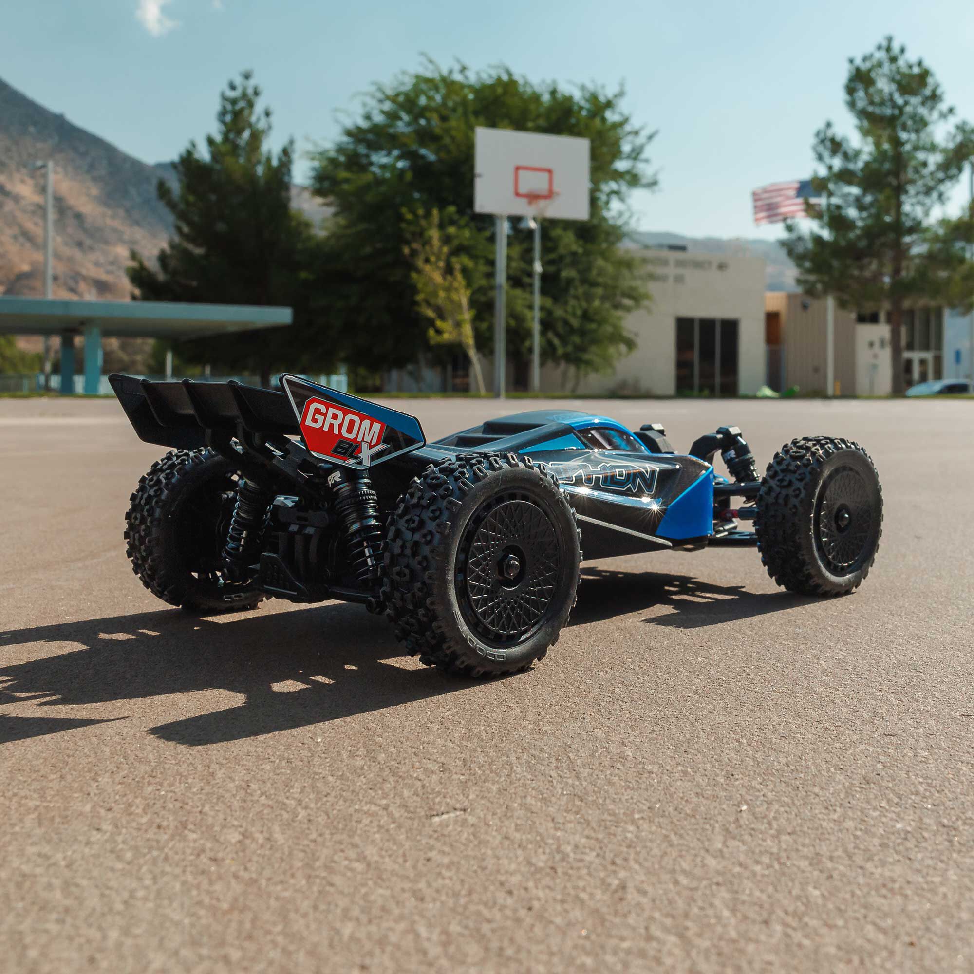 ARRMA 1/14 TYPHON GROM 223S DSC 4X4 RTR Brushless Buggy, Blue (Battery & Charger Included)