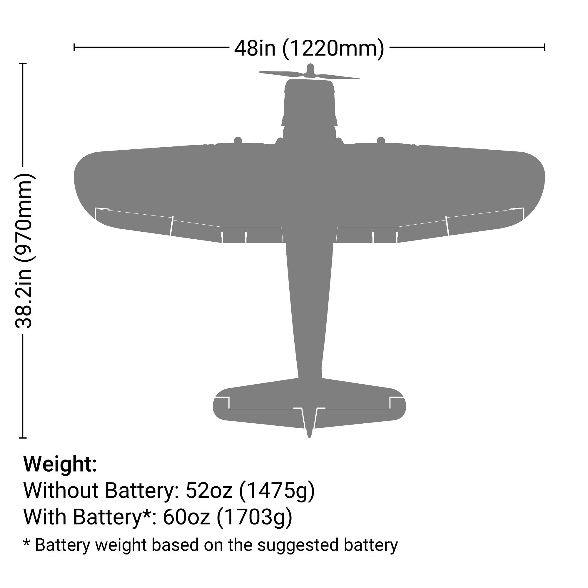 E-flite F4U-4 Corsair 1.2m BNF Basic with AS3X and SAFE Select
