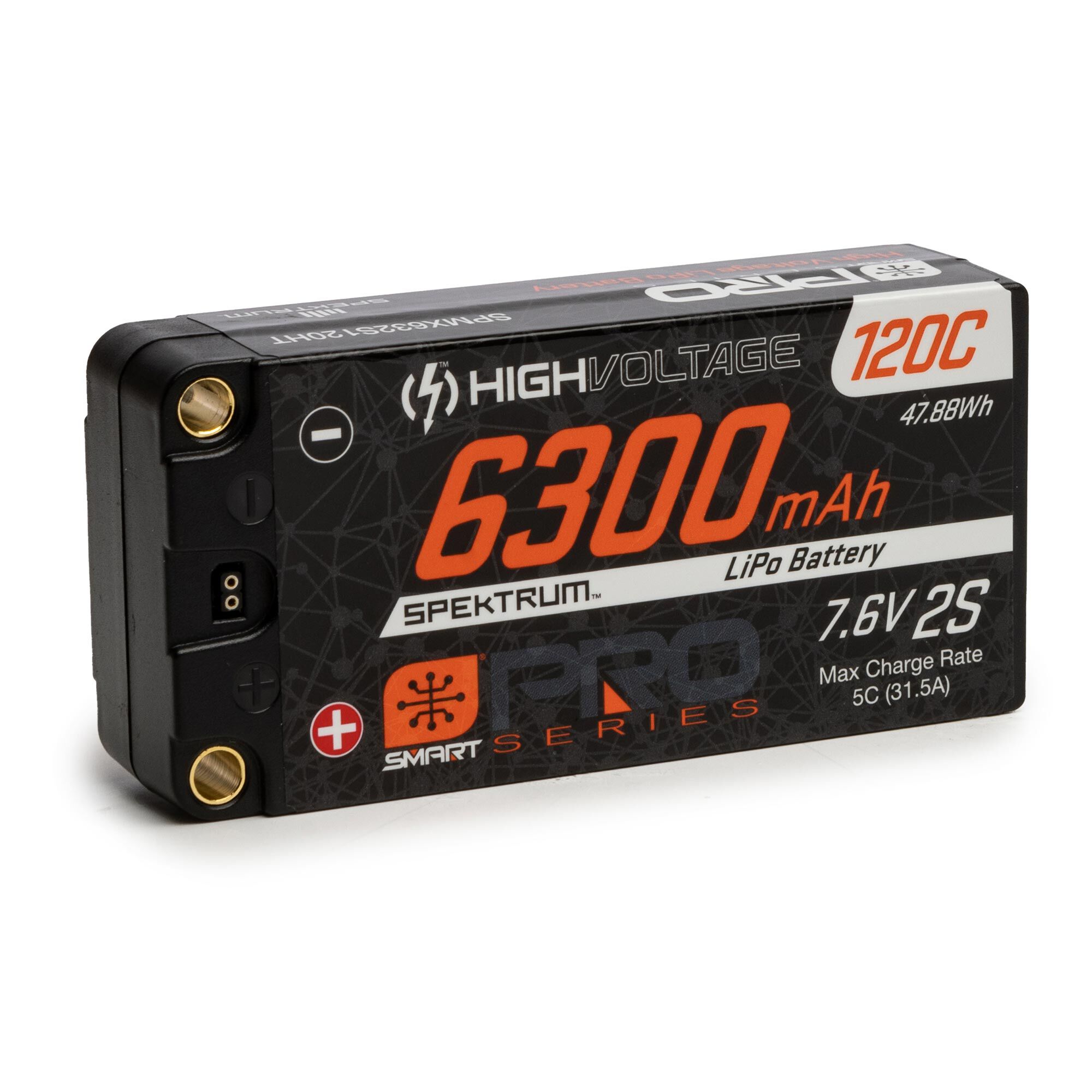 Spektrum Accessories 7.6V 6300mAh 2S 120C Smart Pro Race Shorty Hardcase LiHV Battery: Tubes, 5mm