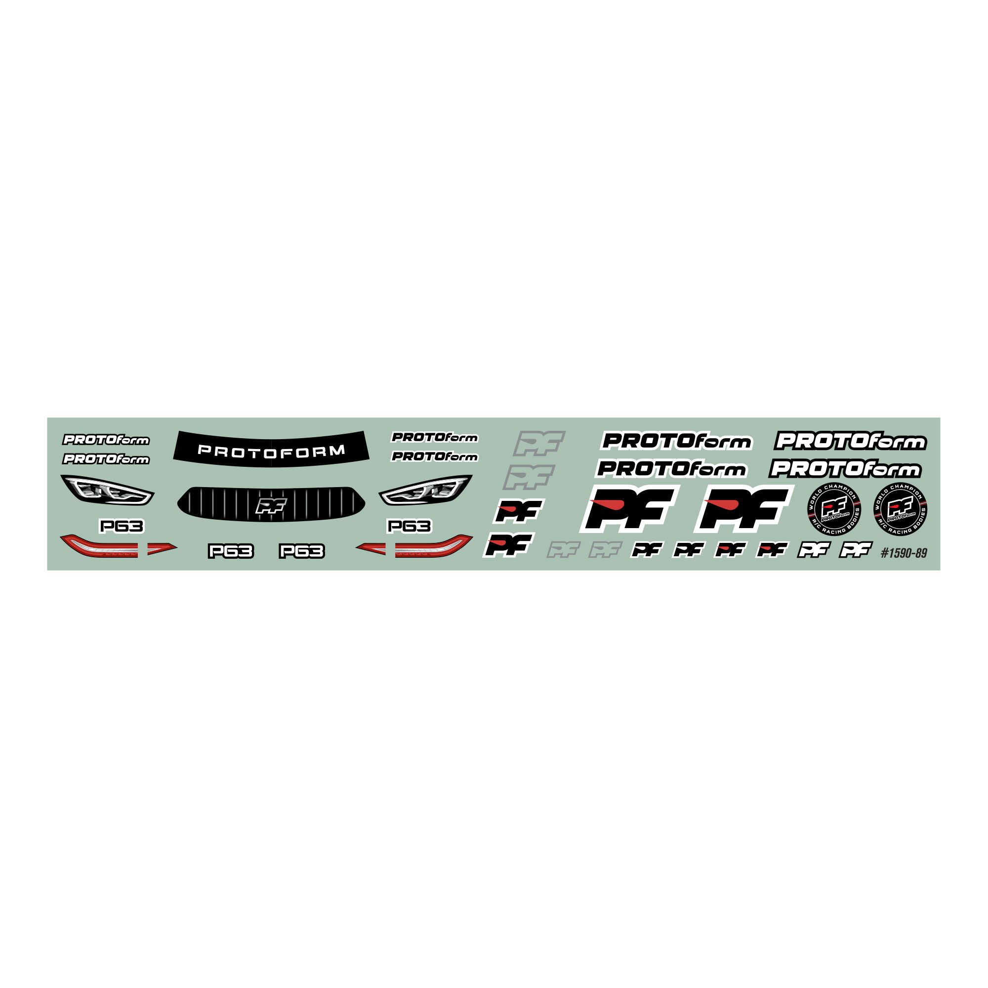 PROTOform 1/28 P63 Light Weight Clear Body: Mini-Z & 1/28 Chassis (98mm WB)