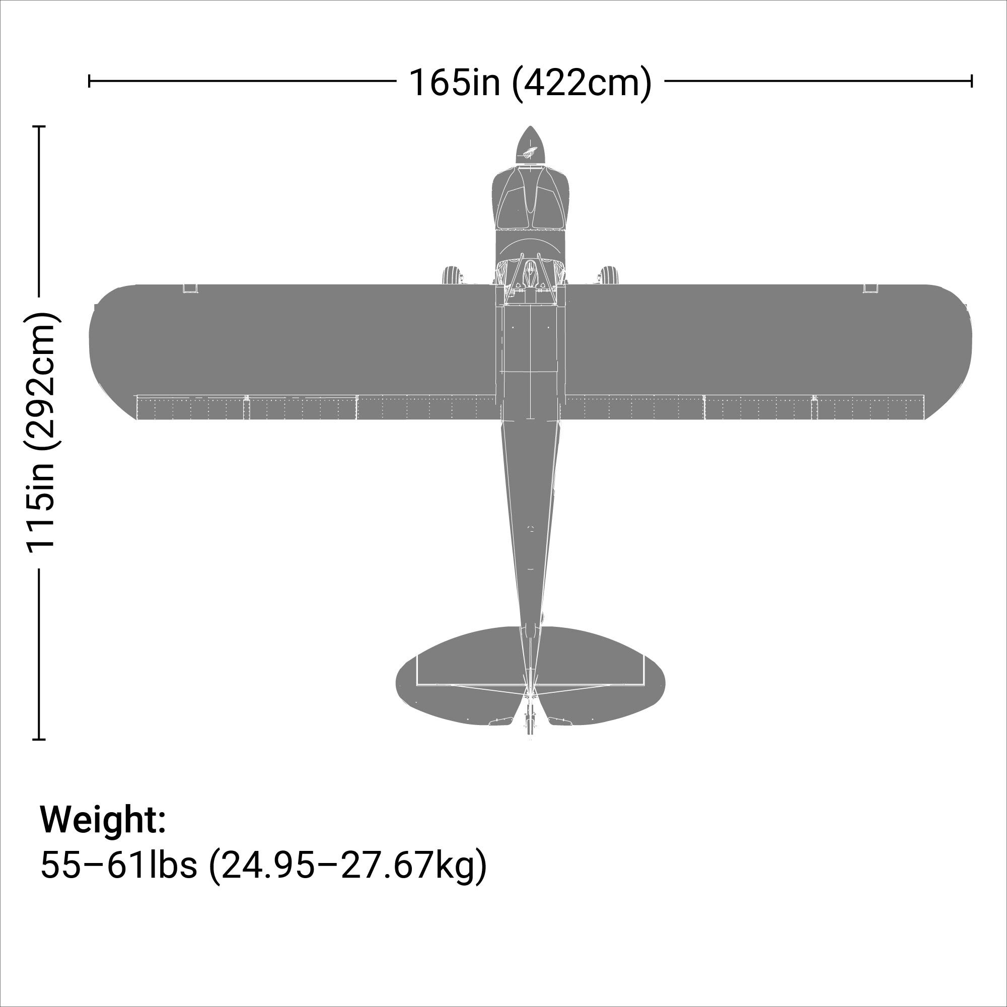 Hangar 9 CubCrafters Cub FX-3 100-200cc 165" w DLE170 170cc