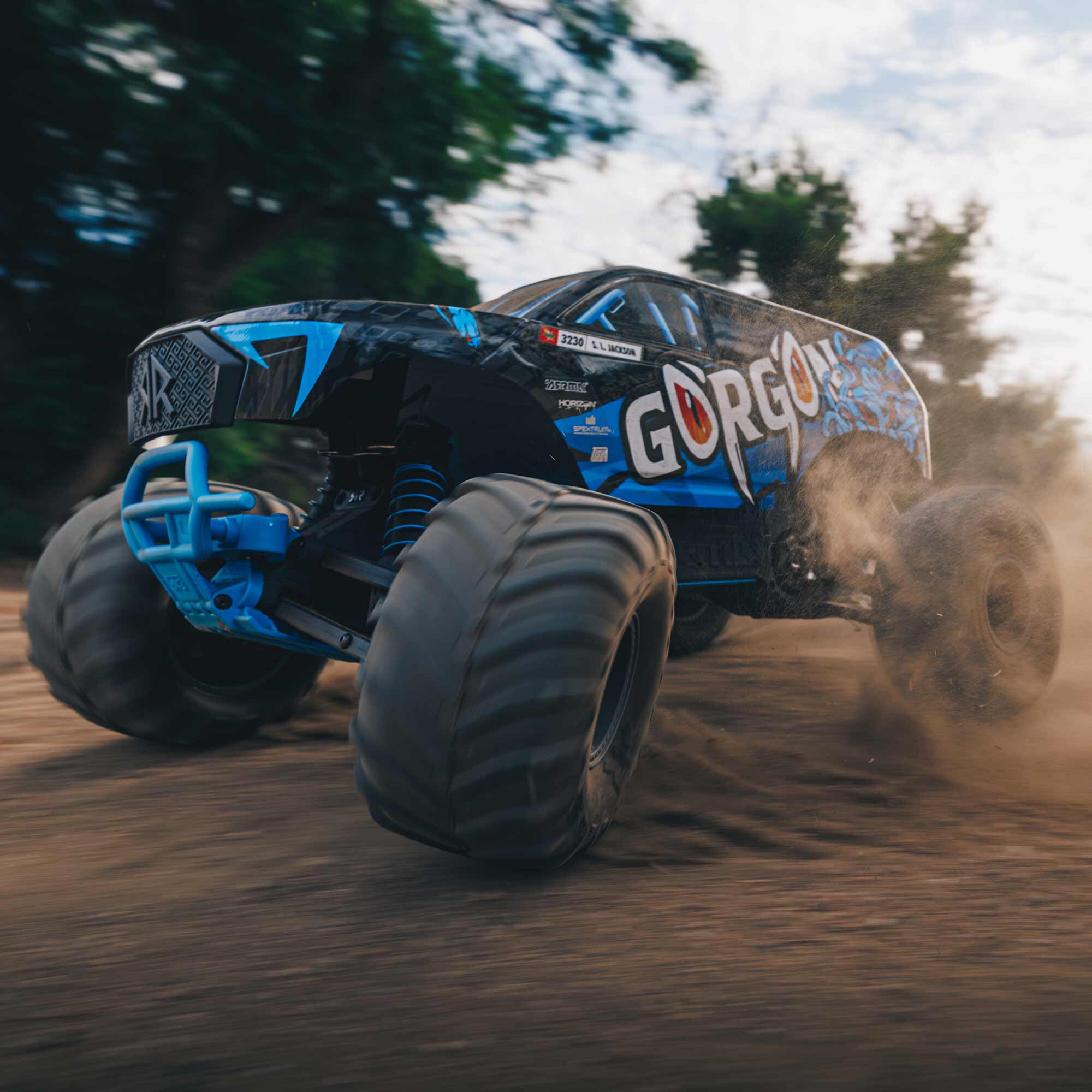 ARRMA 1/10 GORGON 2WD RTR Brushed Monster Truck, Blue