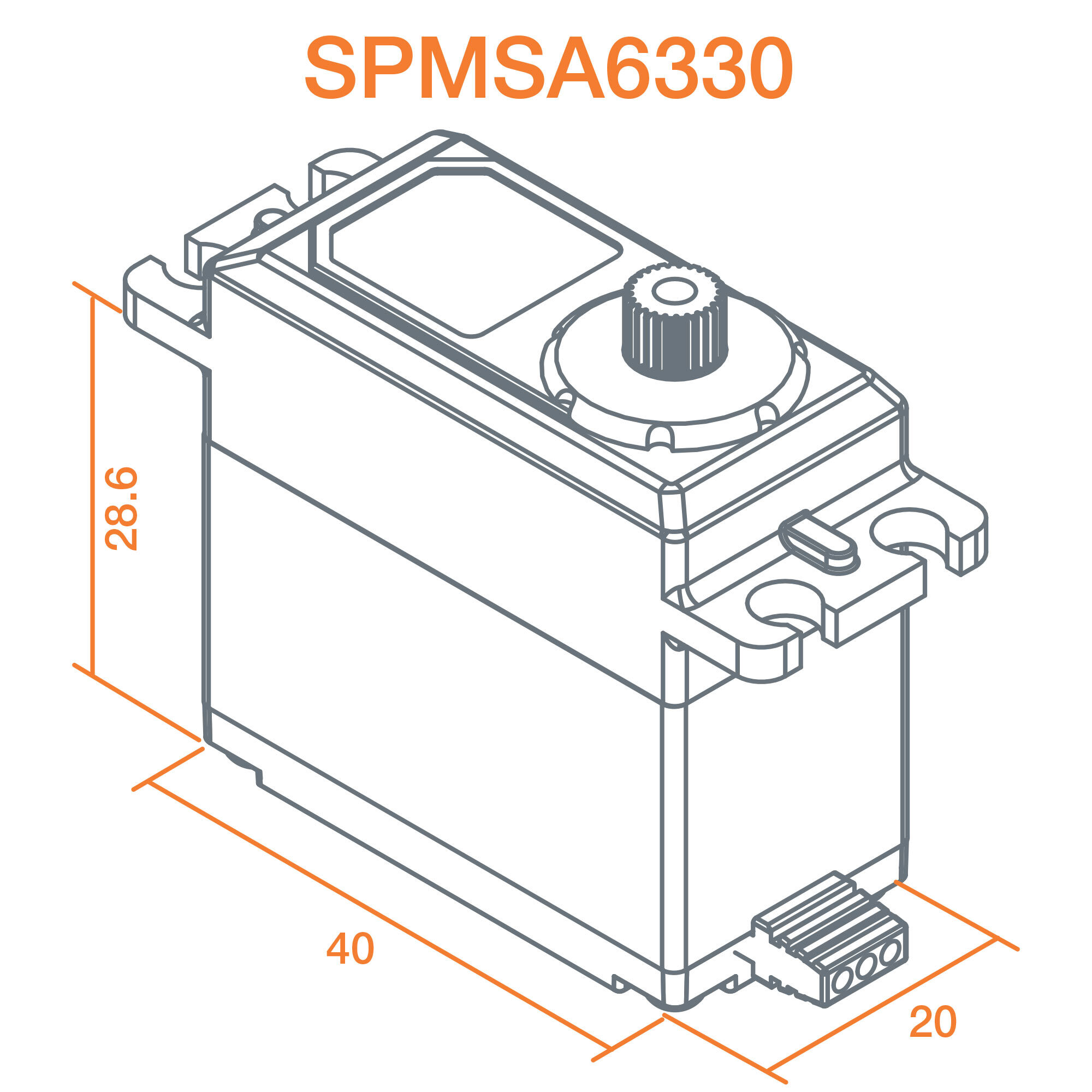 Spektrum A6330 Digital HV Brushless High Torque High Speed Metal Gear Aircraft Servo