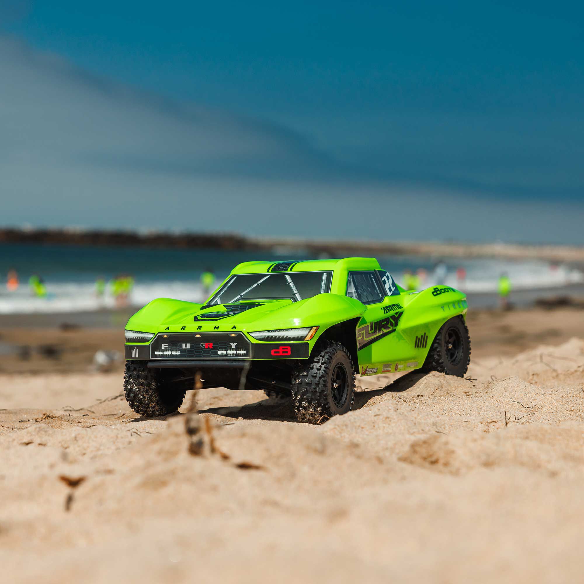 ARRMA 1/10 FURY 2WD RTR Brushed Short Course Truck, Green