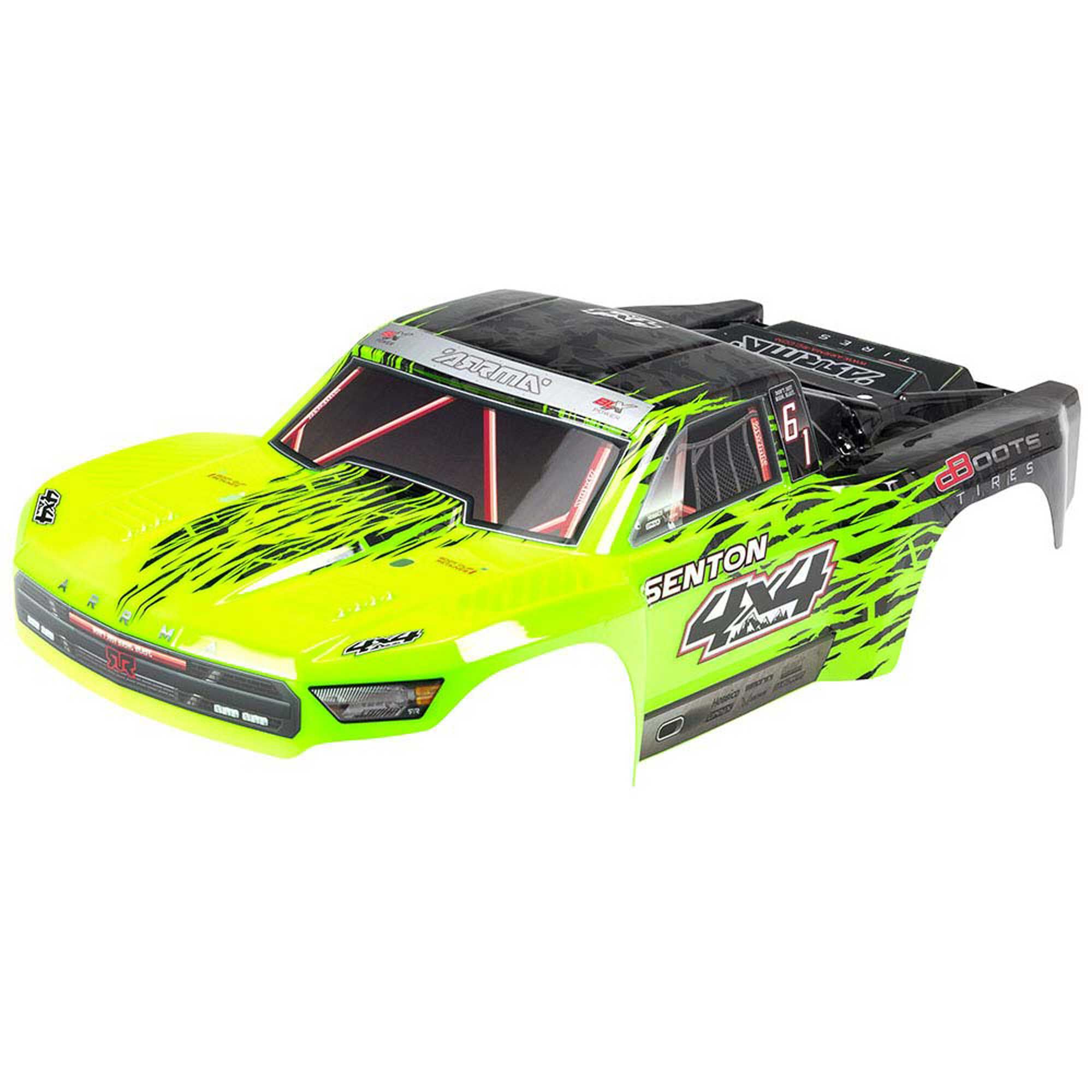 ARRMA 1/10 Painted Body with Decal Trim, Green: SENTON 4x4 BLX