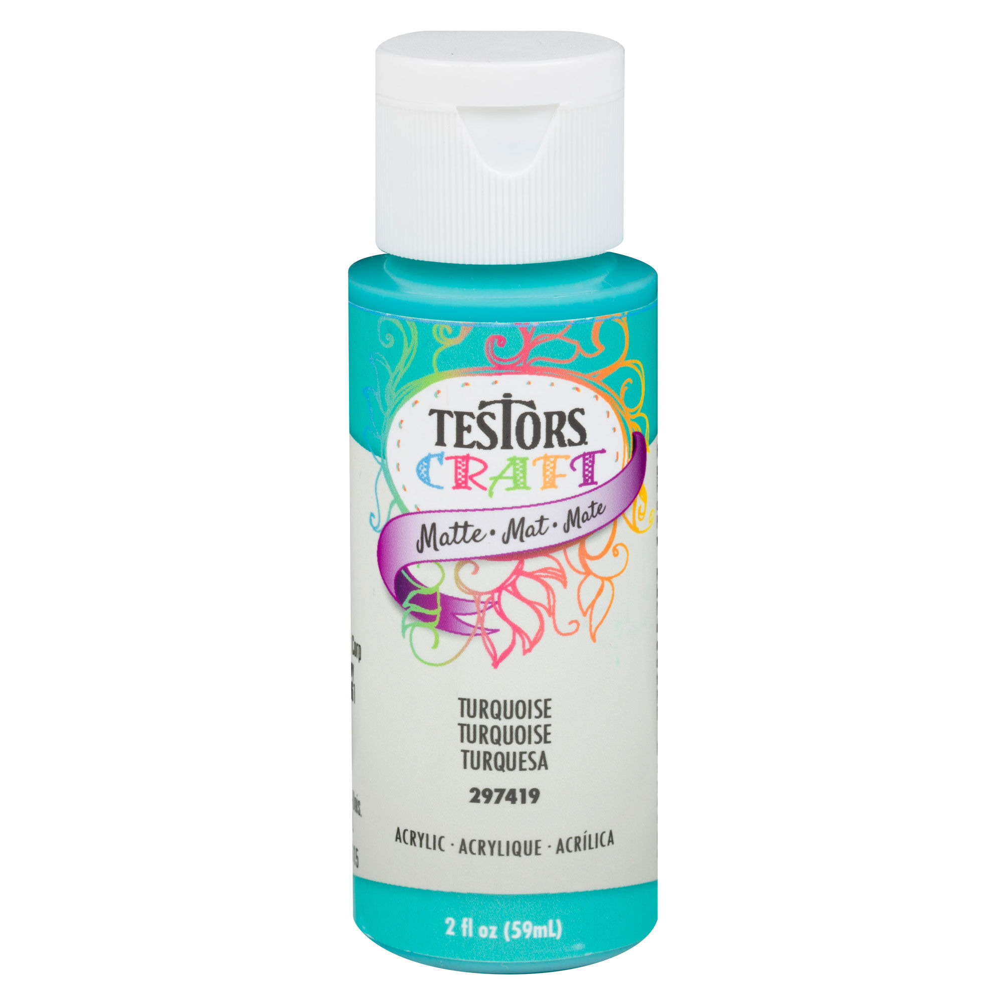 Testor Corp. Testors 2oz Acrylic Craft Paint, Satin Turquoise