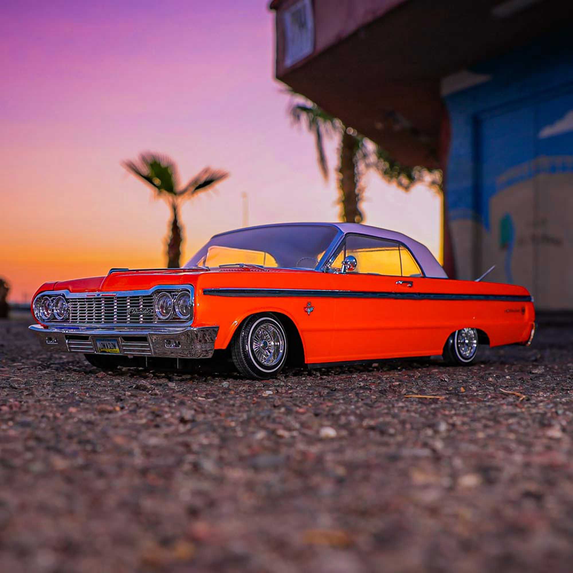 Redcat Racing 1/10 SixtyFour Chevrolet Impala Hopping Lowrider, Orange/White