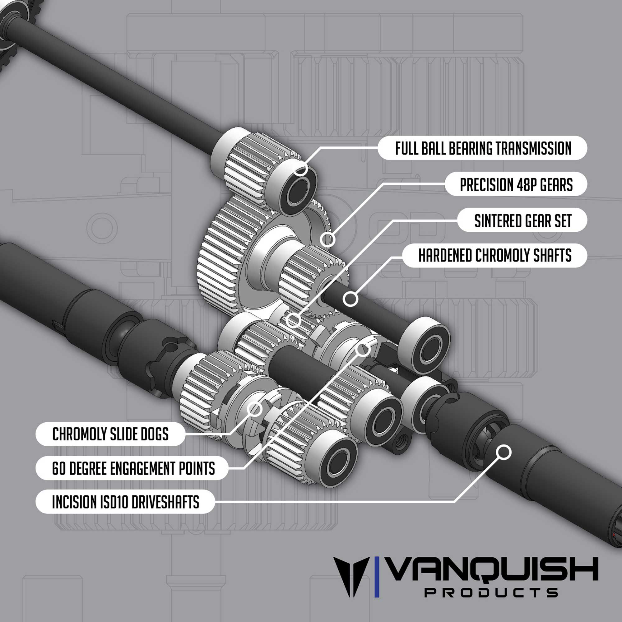 Vanquish Products 1/10 VS4-10 Phoenix Rock Crawler RTR, Grey