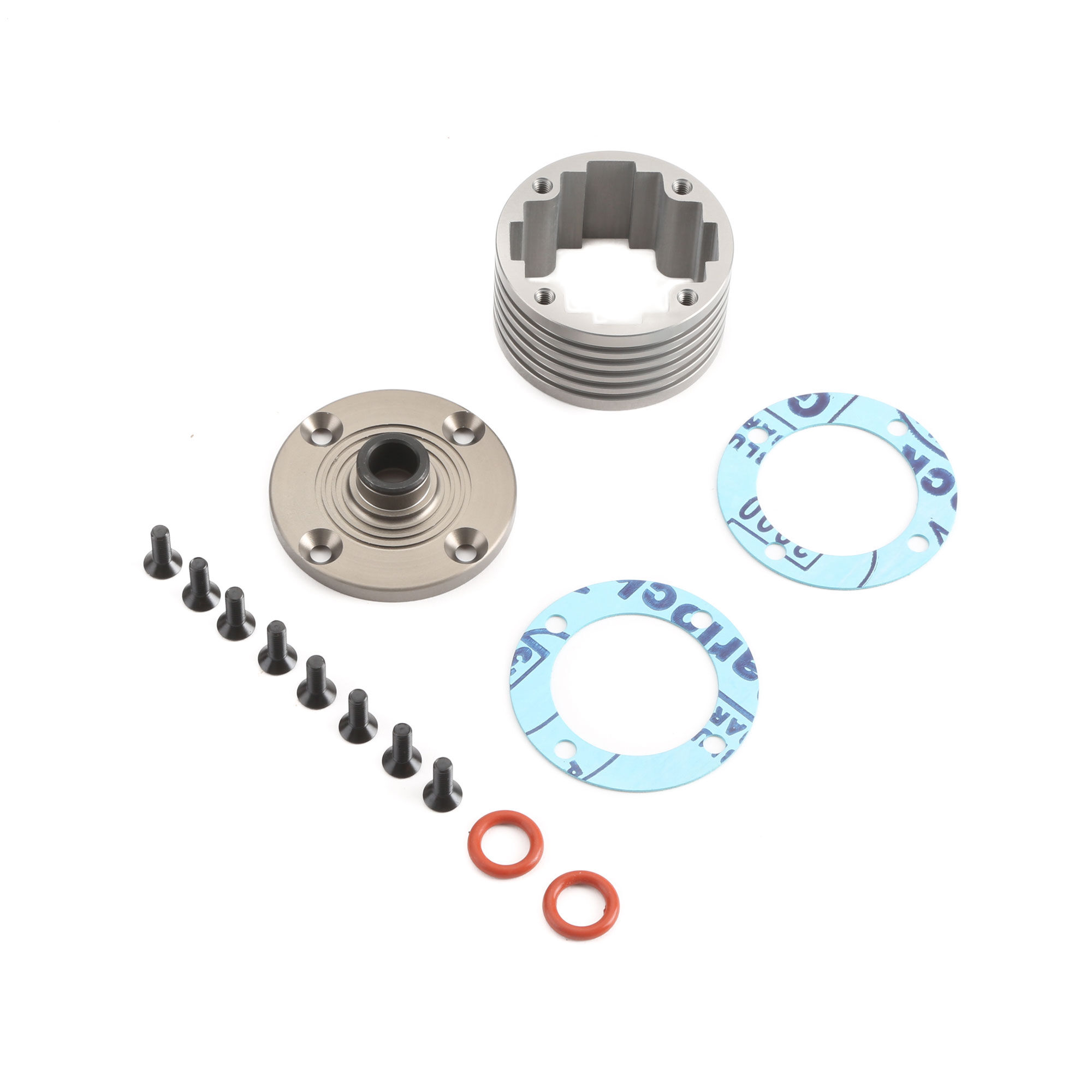 Team Losi Racing Diff Housing Set Aluminum (1): 5B, 5T, MINI WRC