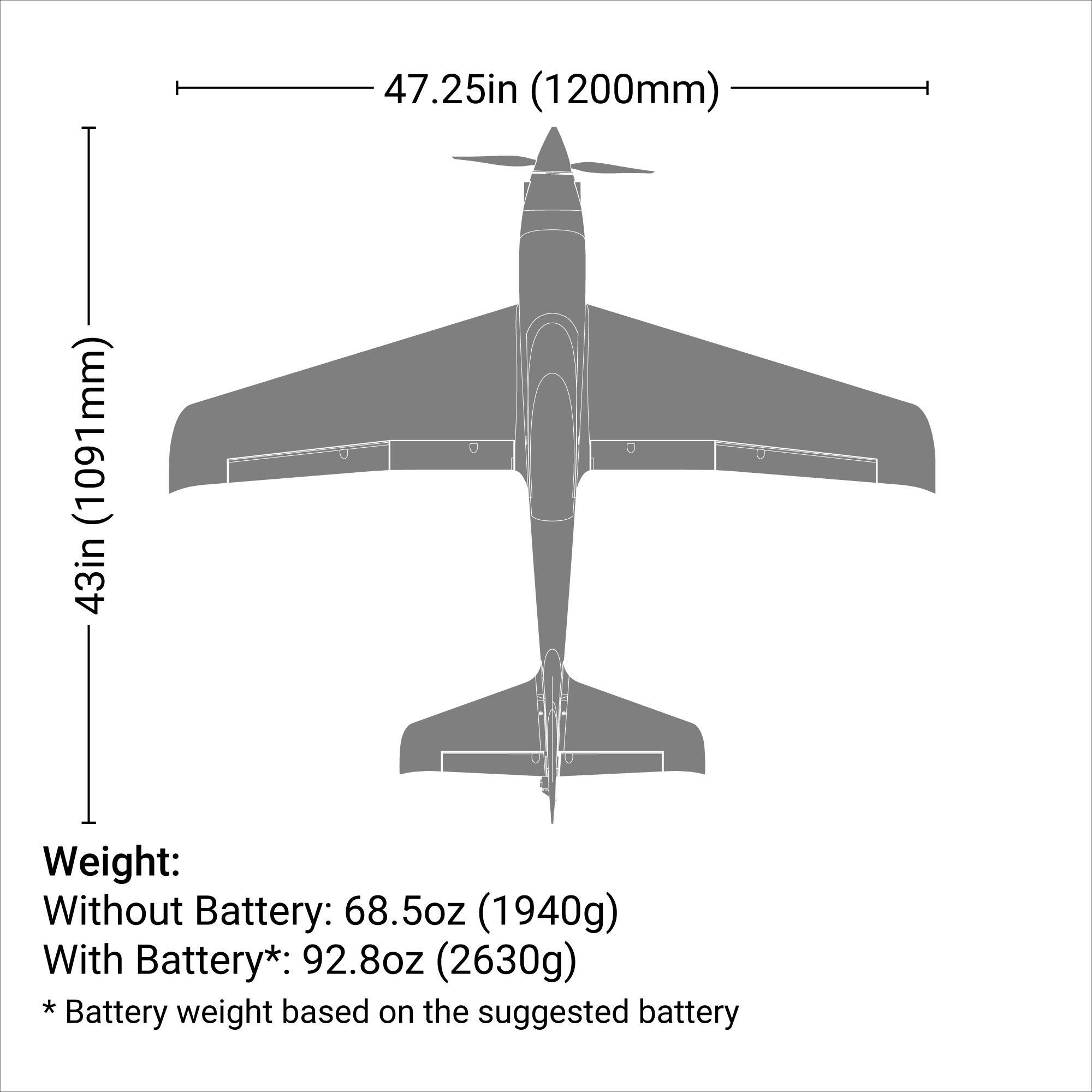 E-flite V1200 1.2m BNF Basic with Smart, AS3X and SAFE Select