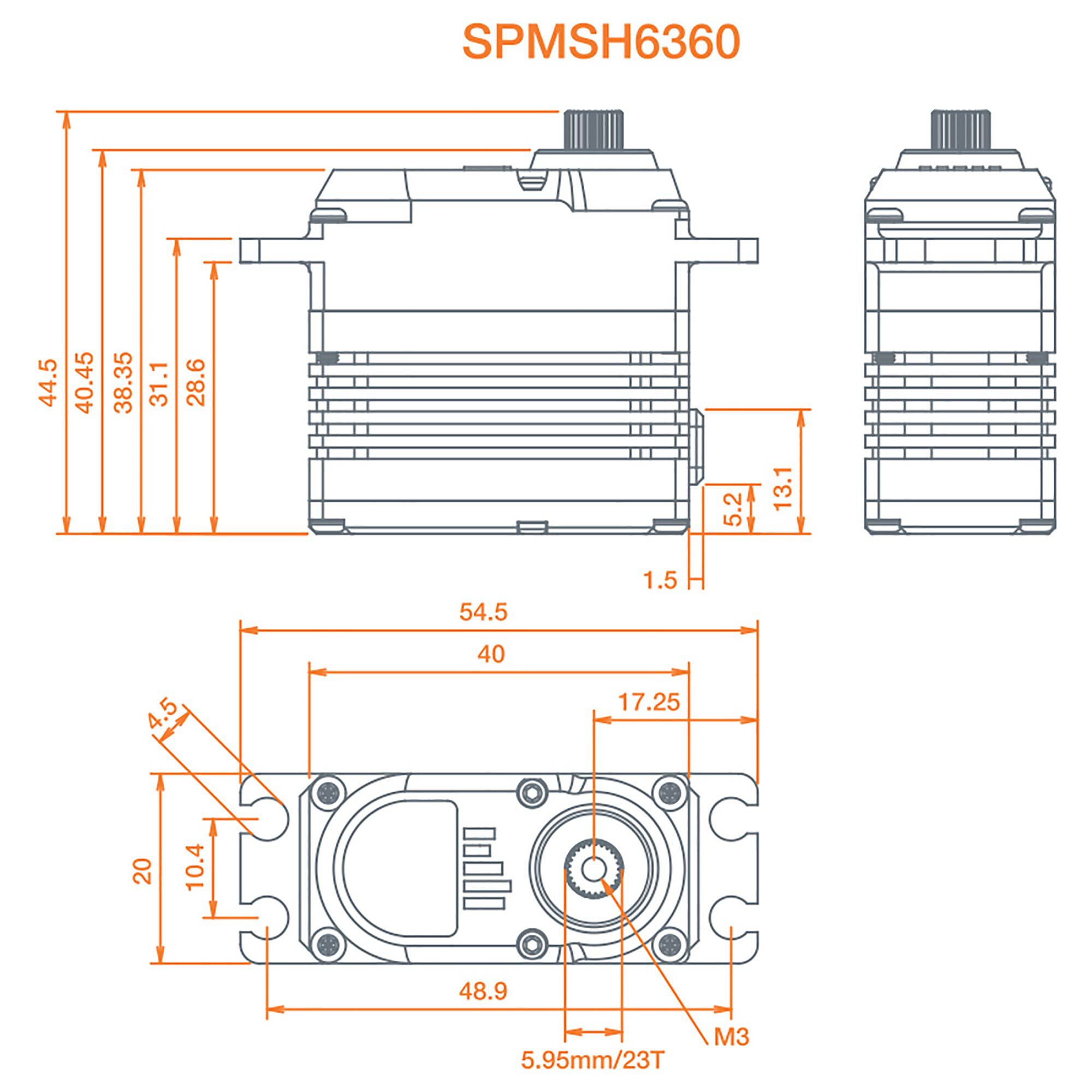 Spektrum H6360 Standard Digital HV Brushless Mid Torque Ultra Speed Heli Tail Servo