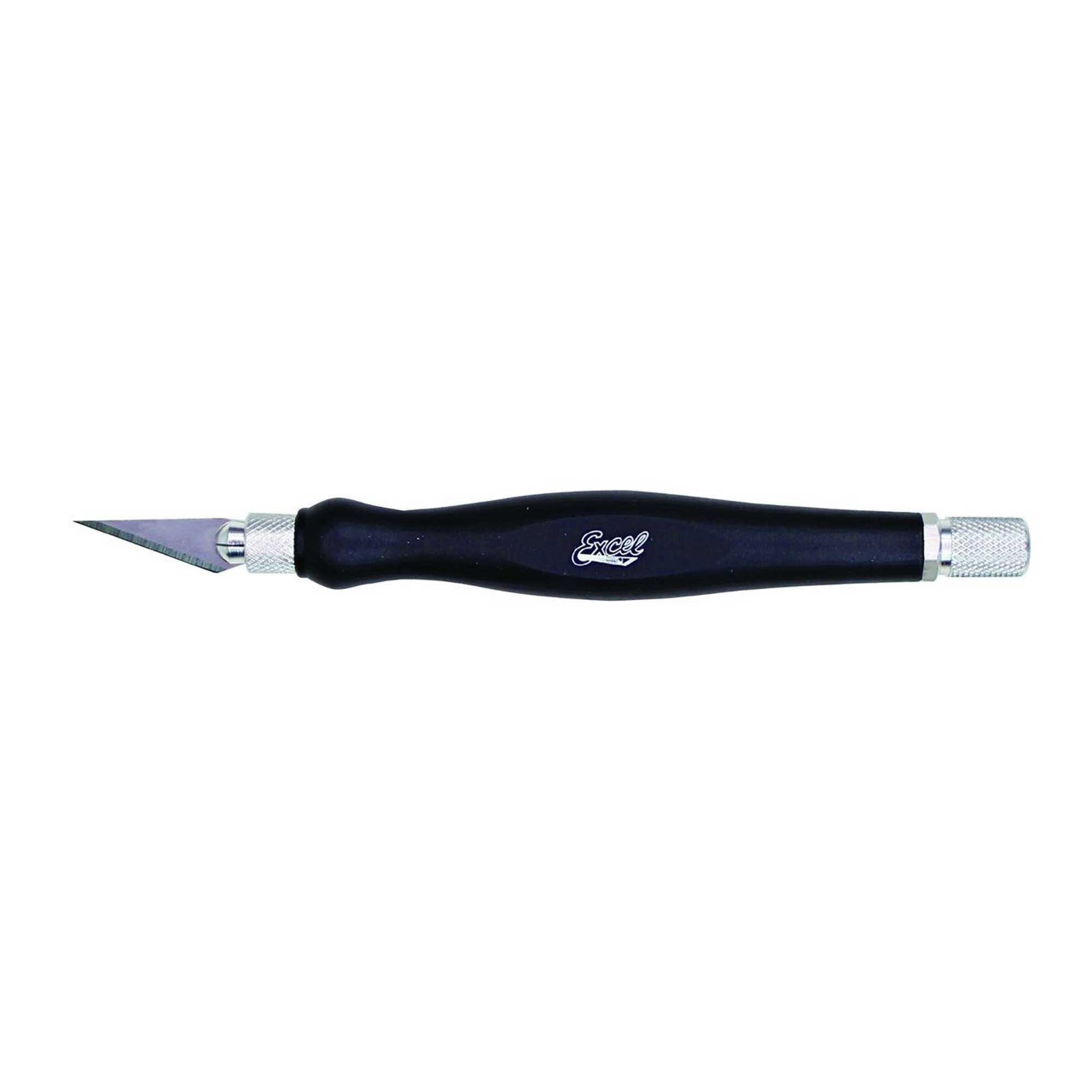 Excel Hobby Blade Corp K26 Fit Grip Knife Rubberized Grip, Black