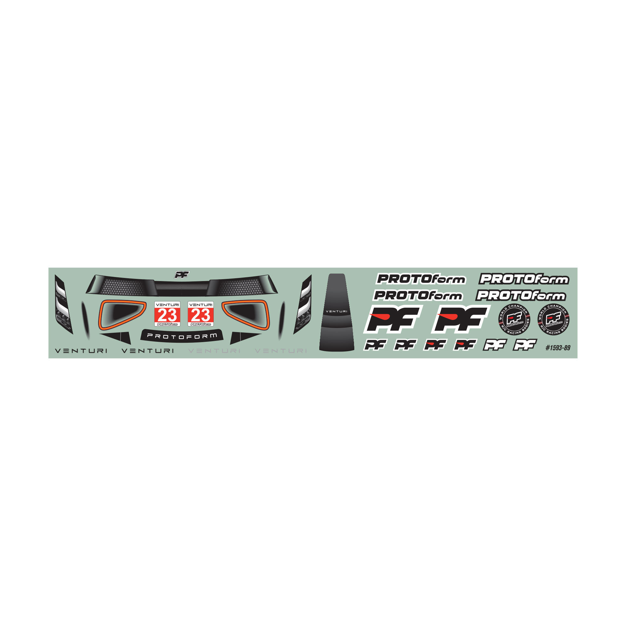 PROTOform 1/28 Venturi GT Light Weight Clear Body: Mini-Z