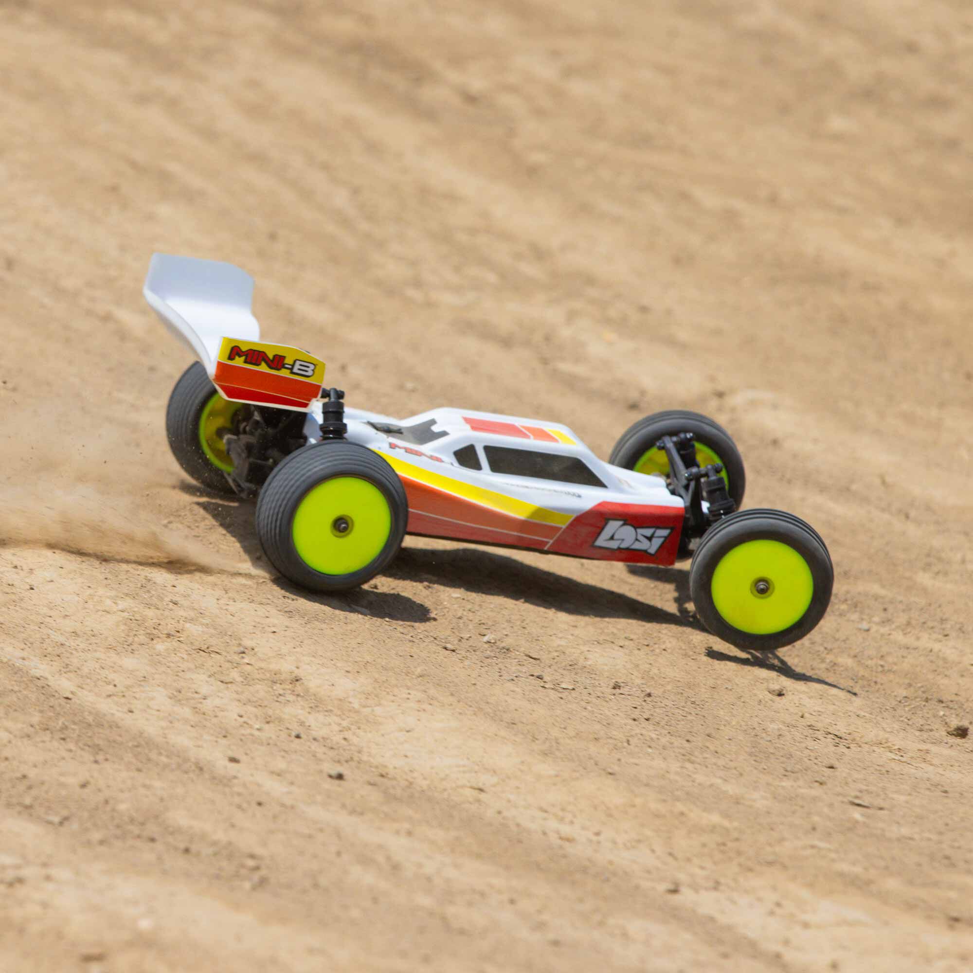 Losi 1/16 Mini-B 2S 2WD RTR Brushless Buggy (Battery & Charger included), Red