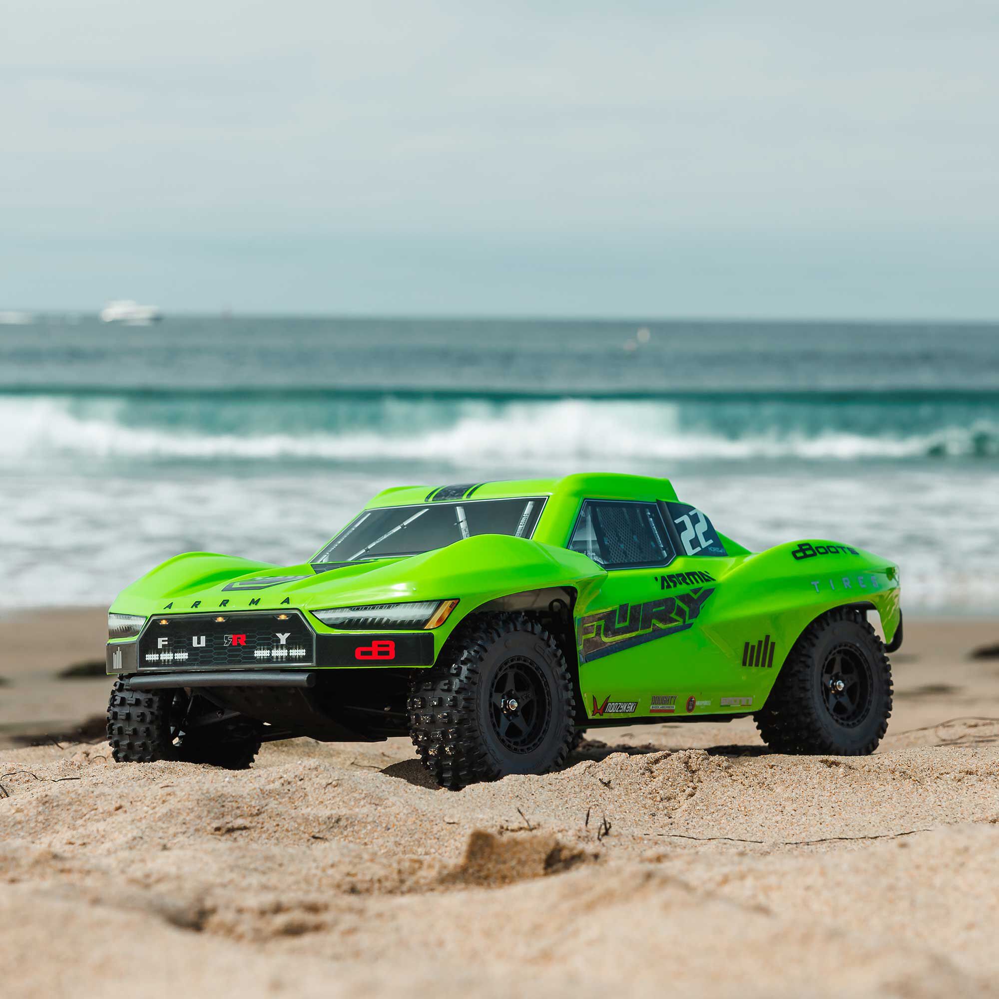 ARRMA 1/10 FURY 2WD RTR Brushed Short Course Truck, Green