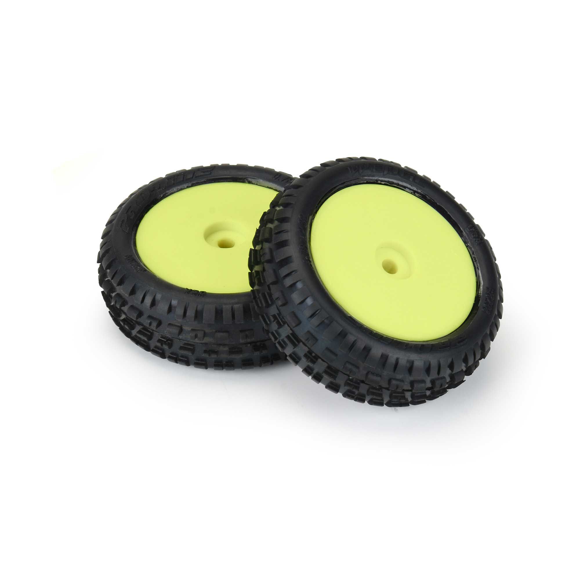 Pro-Line Racing 1/18 Wedge Front Carpet Mini-B Tires Mounted 8mm Yellow Wheels (2)