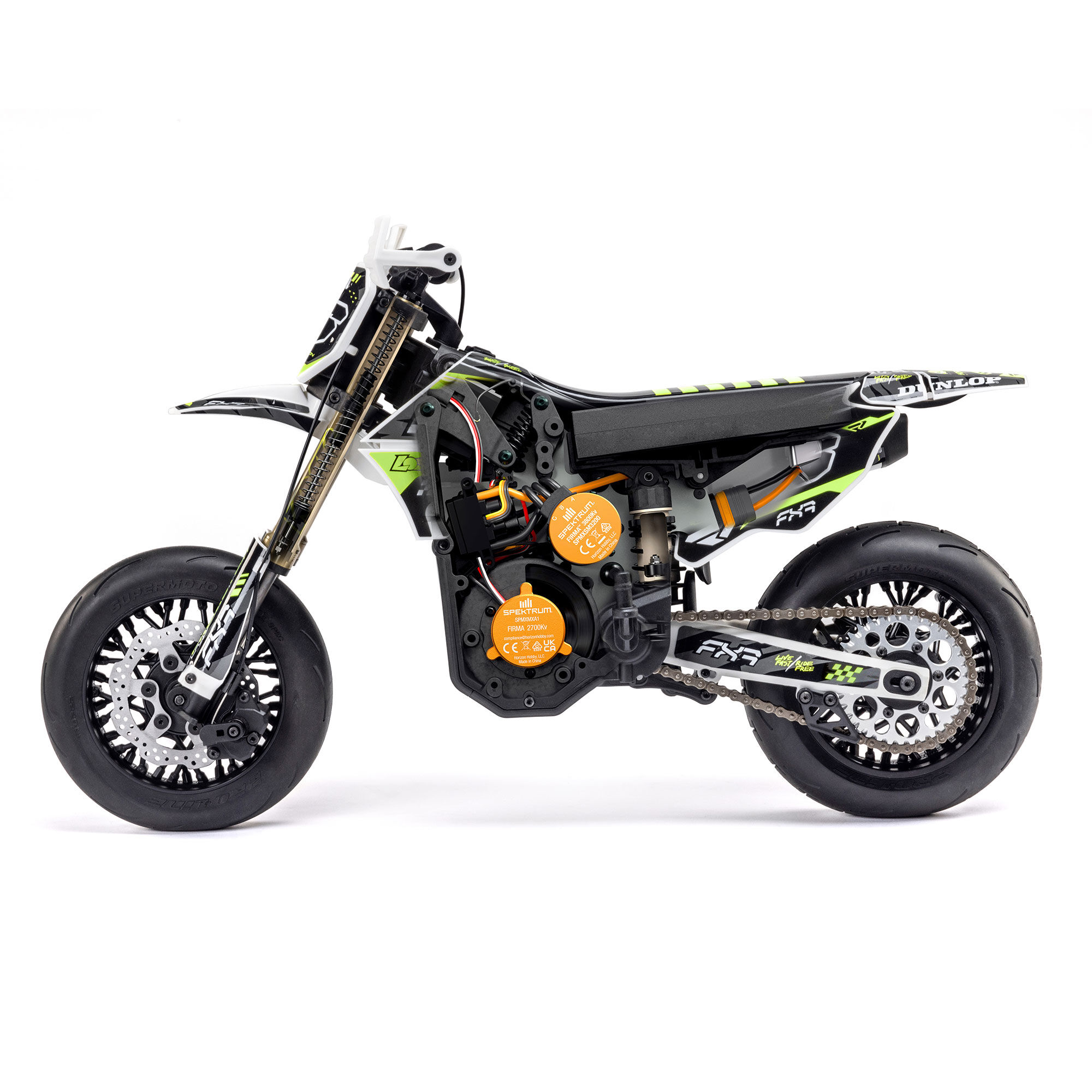 Losi 1/4 Promoto-SM FXR Supermoto Motorcycle RTR (Battery and Charger Included), White
