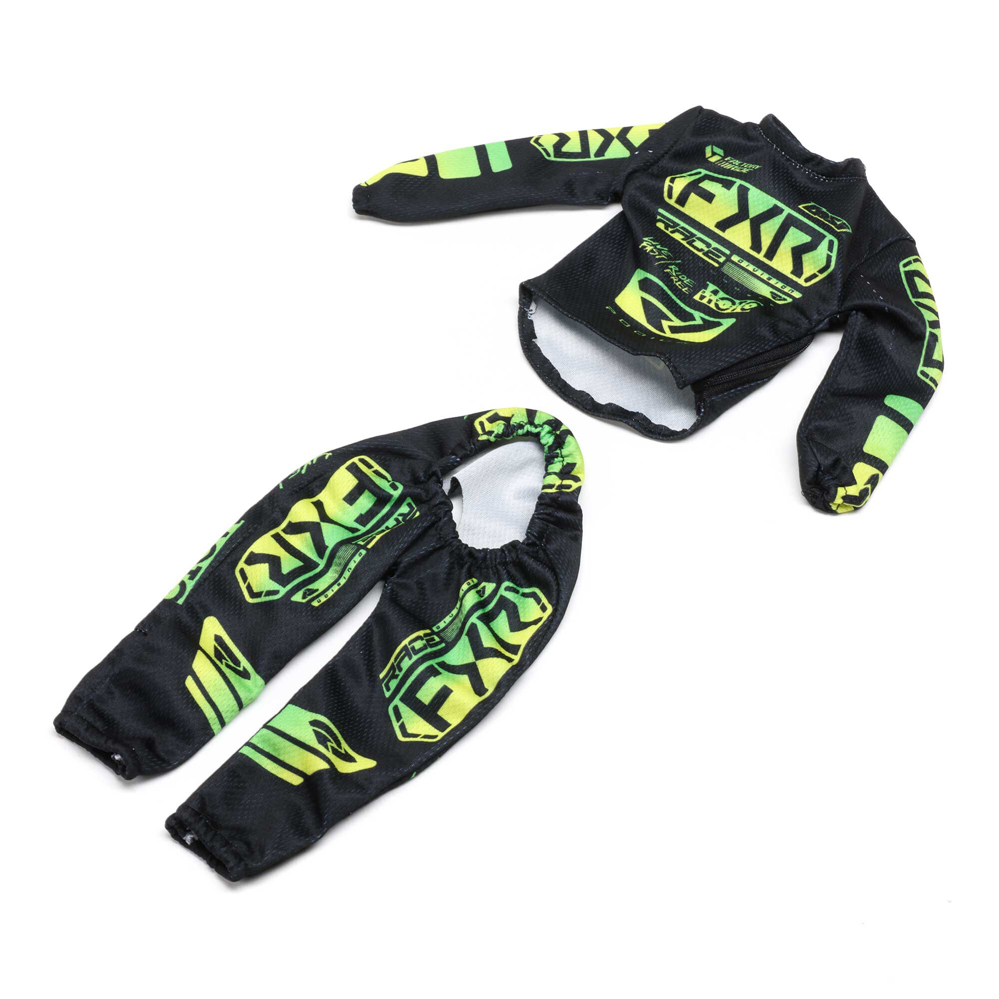 Losi Rider Jersey Set, FXR Podium Gladiator, Black: Promoto-SM