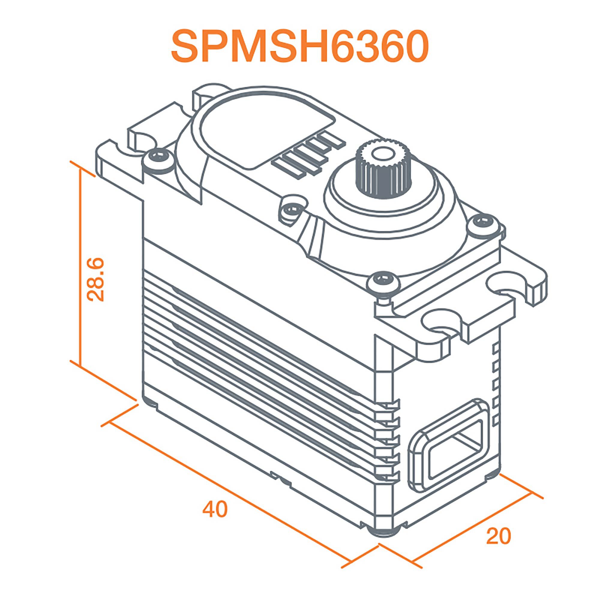 Spektrum H6360 Standard Digital HV Brushless Mid Torque Ultra Speed Heli Tail Servo