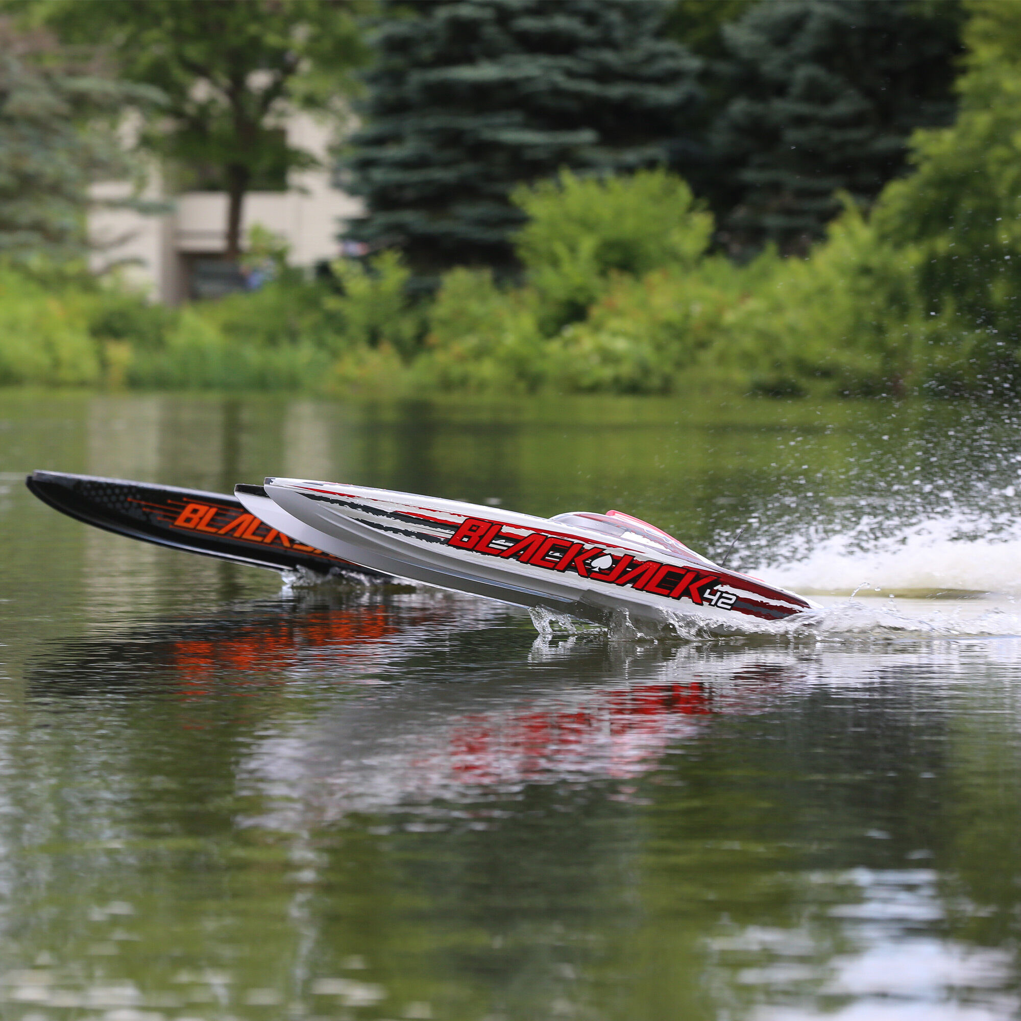 Pro Boat Blackjack 42" 8S Brushless Catamaran RTR, Black/Orange