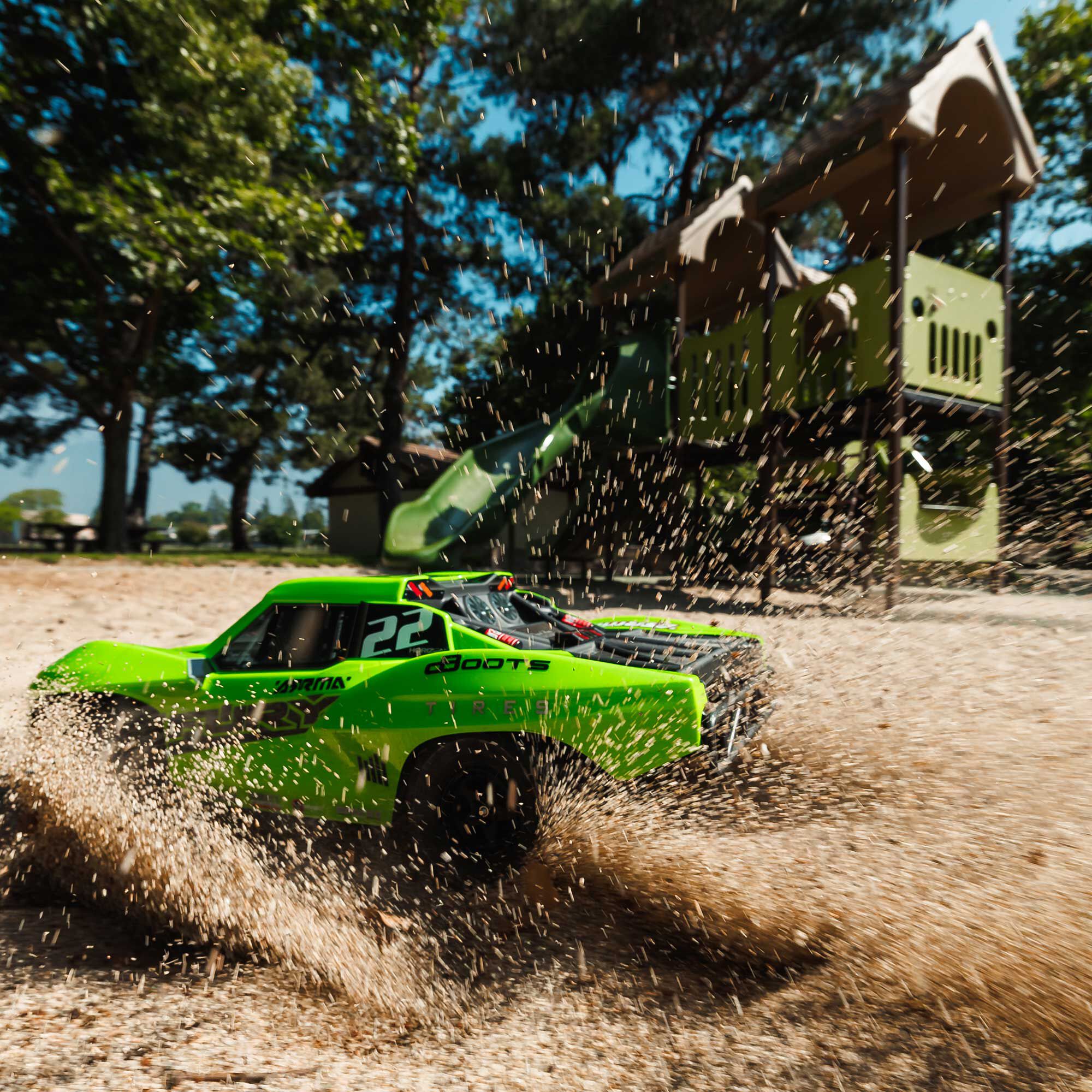 ARRMA 1/10 FURY 2WD RTR Brushed Short Course Truck, Green