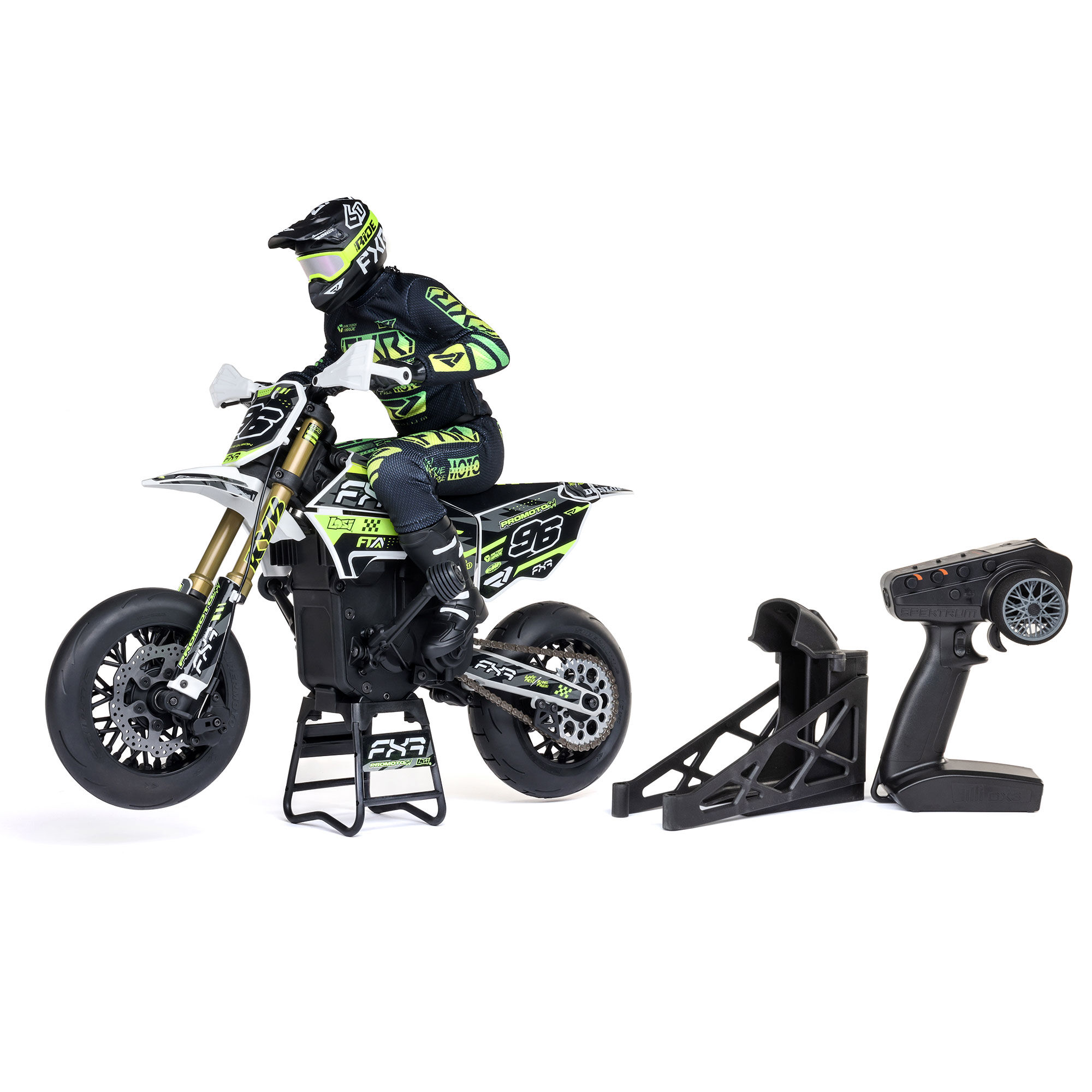 Losi 1/4 Promoto-SM FXR Supermoto Motorcycle RTR Basic, White