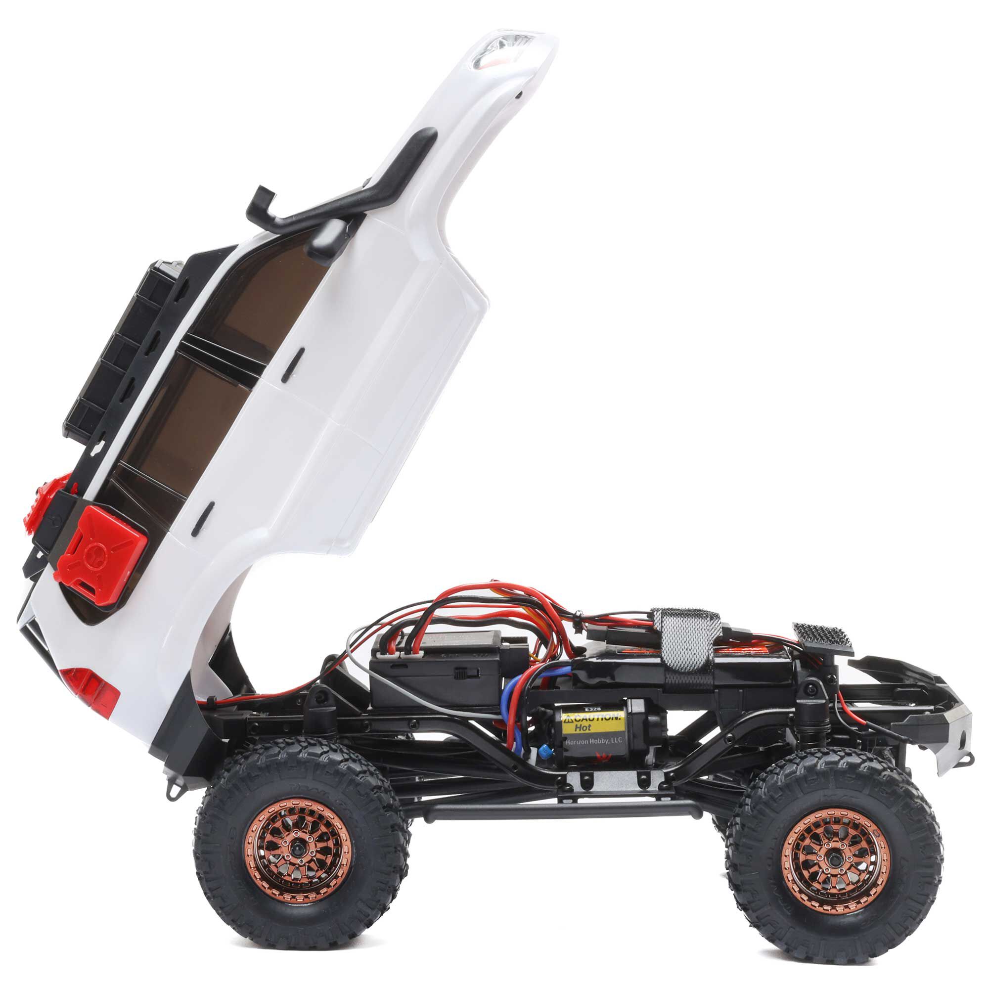 Axial 1/24 SCX24 Lexus GX 470 4X4 RTR Brushed Rock Crawler (Battery & Charger Included), White