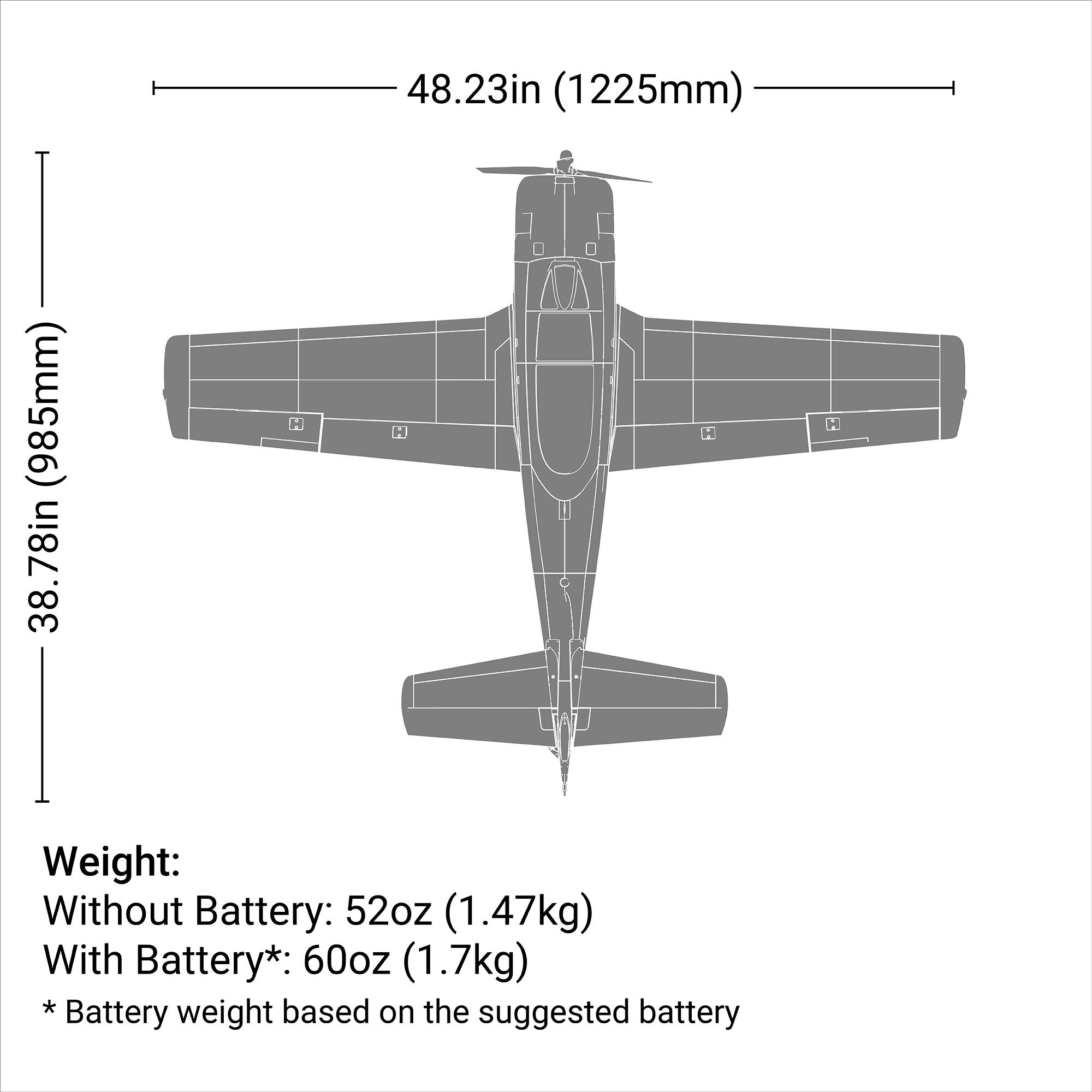 E-flite T-28 Trojan 1.2m PNP with Smart
