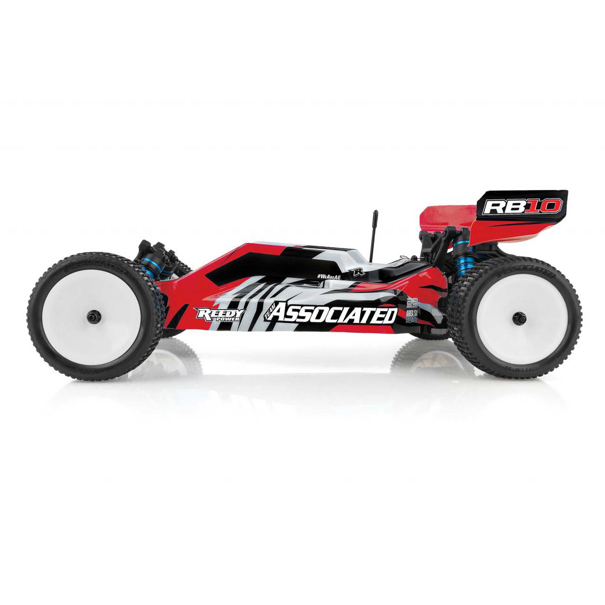Team Associated 1/10 RB10 2WD Buggy RTR, Red, LiPo Combo