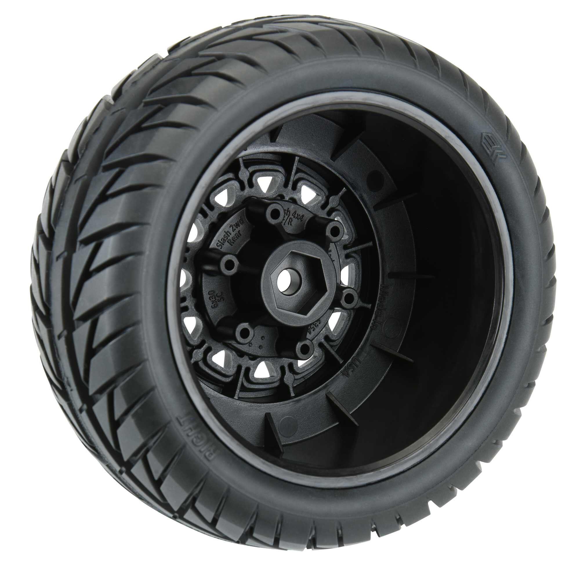 Pro-Line Racing 1/10 Street Fighter Fr/Rr 2.2"/3.0" SC Mounted 12mm Black Raid (2)