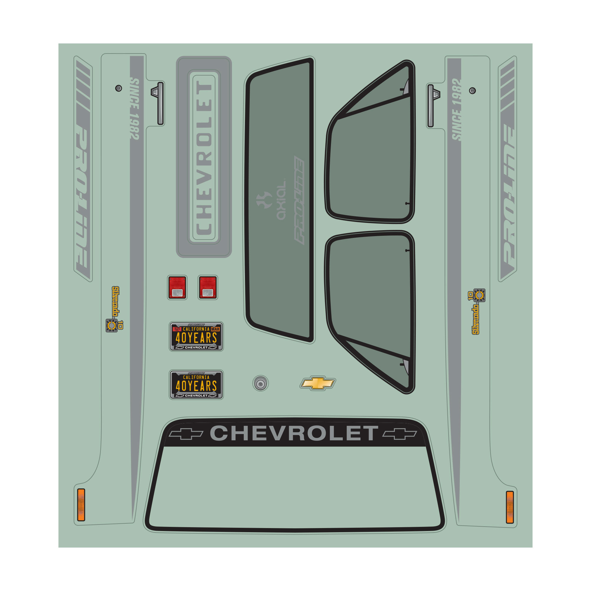 Pro-Line Racing 1982 Chevy K-10 Clear Body Set with Scale Molded Accessories