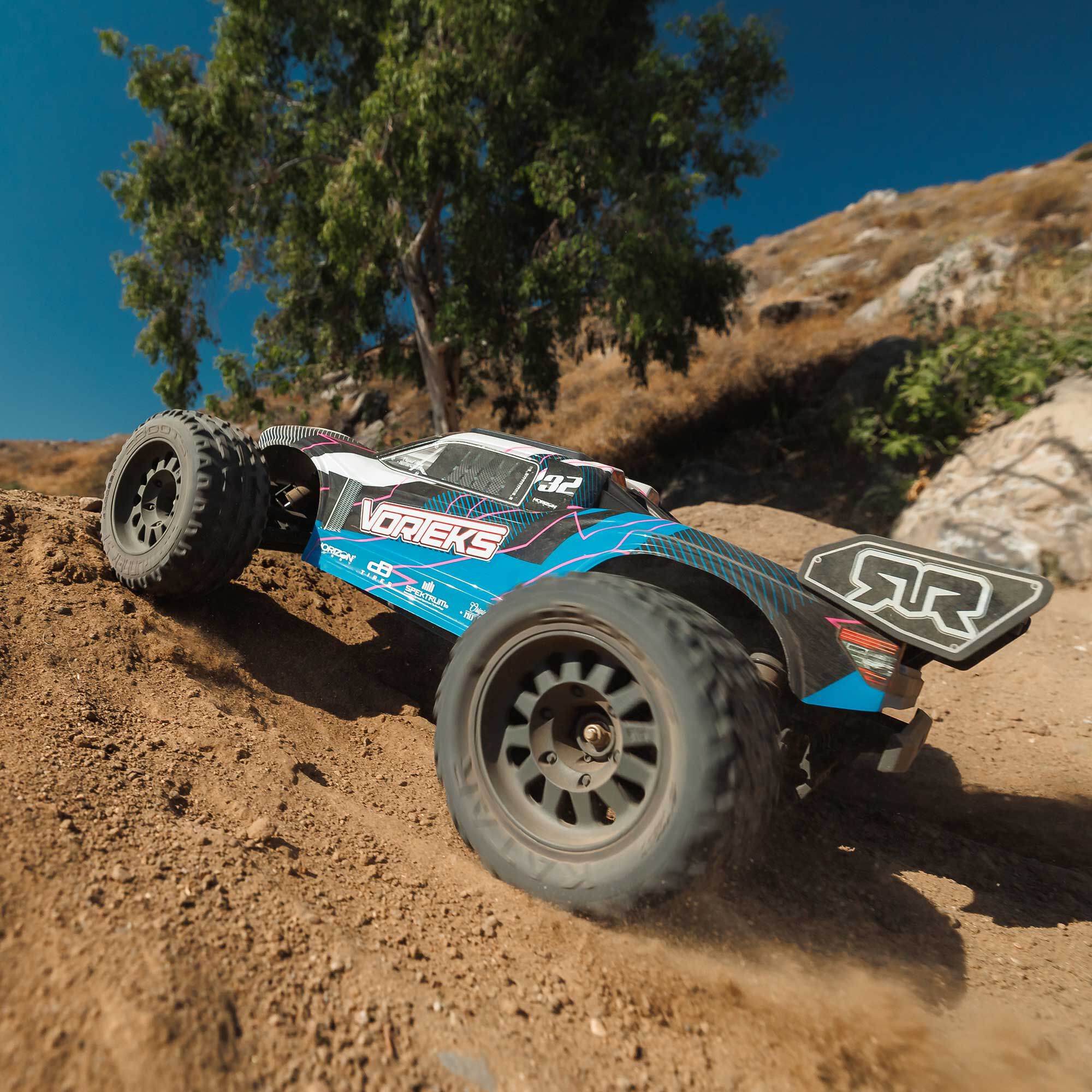 ARRMA 1/10 VORTEKS 2WD RTR Brushed Stadium Truck, Blue