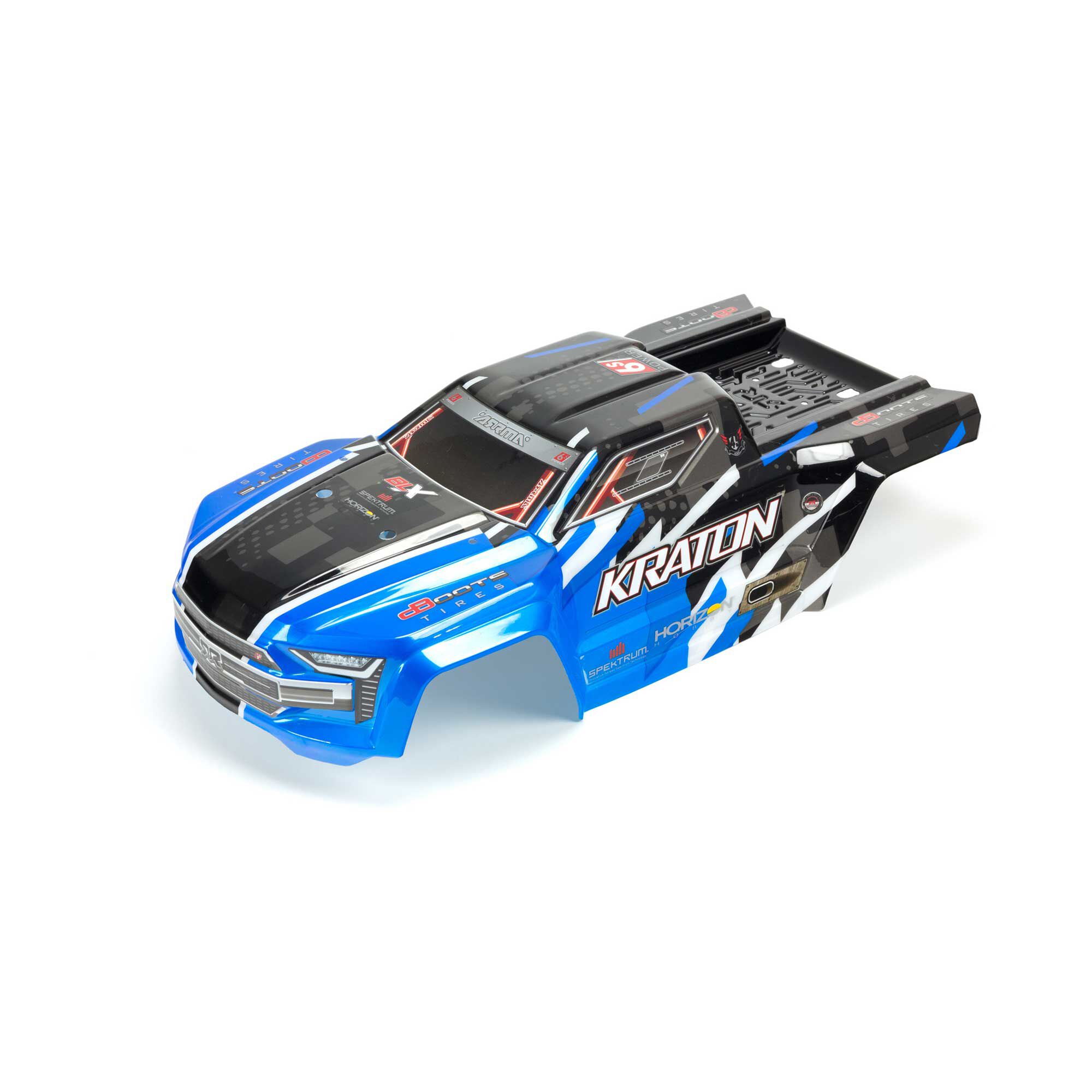 ARRMA 1/8 Trimmed and Painted Body with Decals, Blue: KRATON 6S BLX